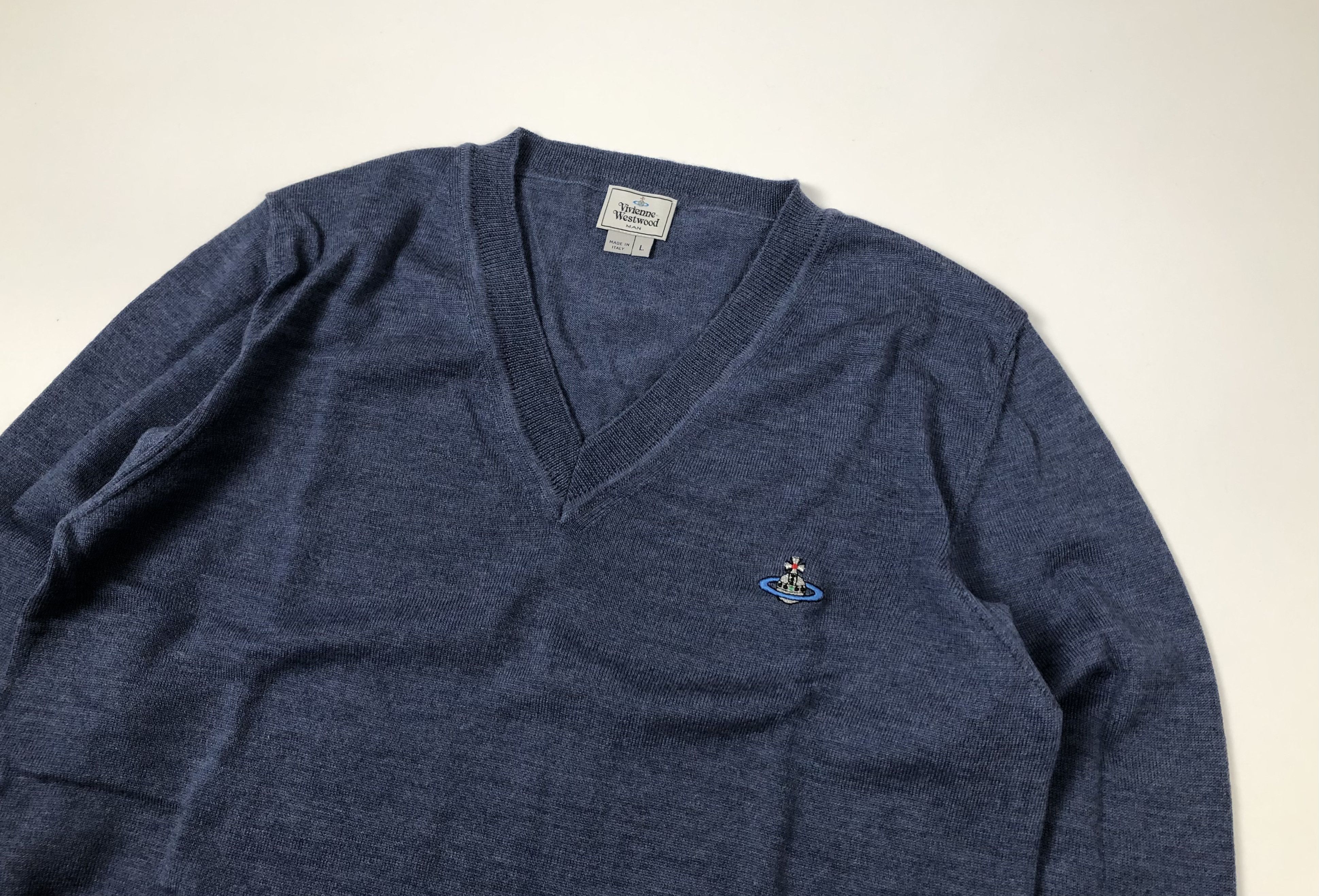 Vivienne Westwood Vivienne Westwood V-Neck Wool Jumper Size US L / EU 52-54 / 3 - 2 Thumbnail