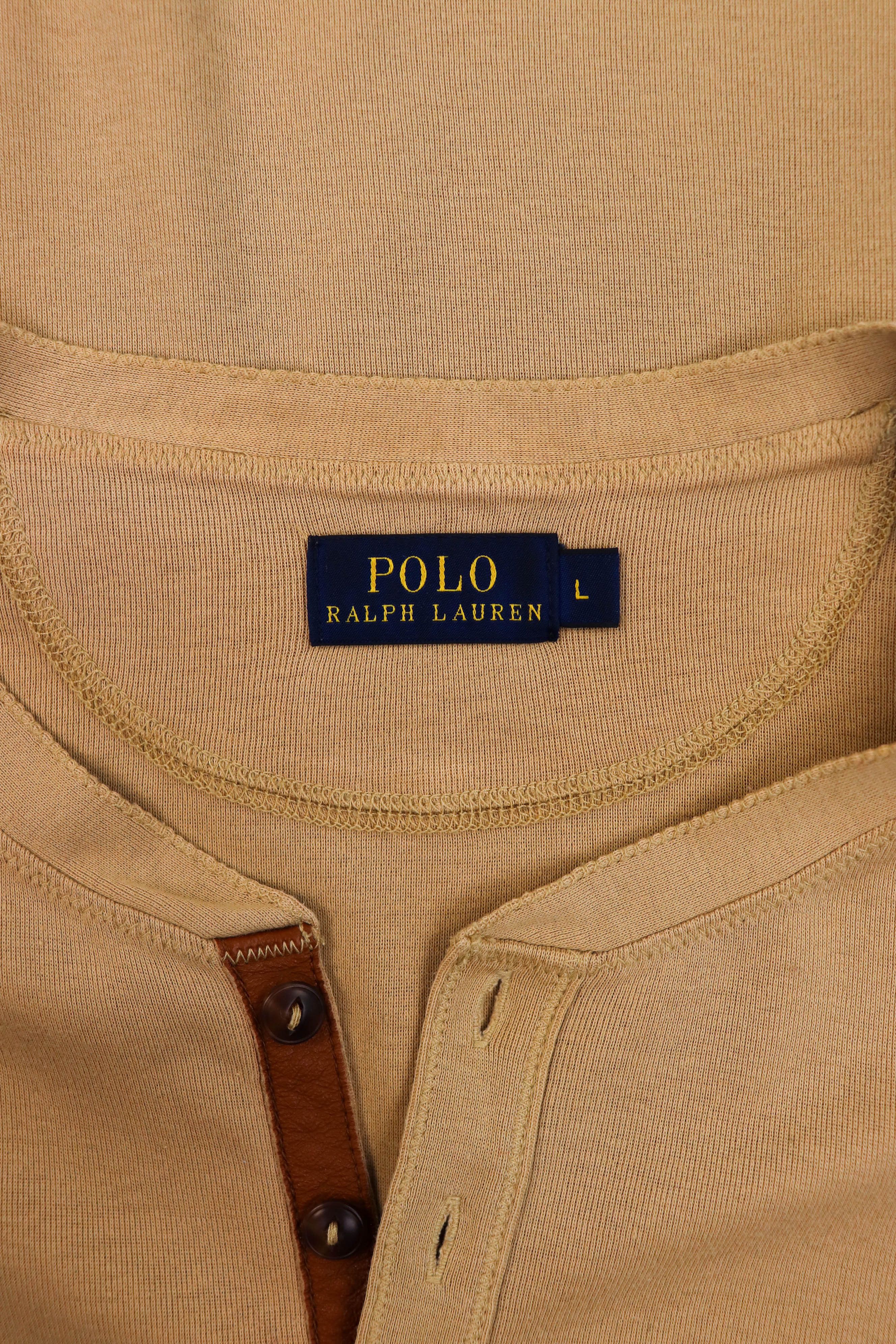Polo Ralph Lauren Polo Ralph Lauren Beige Leather Elbow Patches Long Sleeve Size US L / EU 52-54 / 3 - 11 Thumbnail