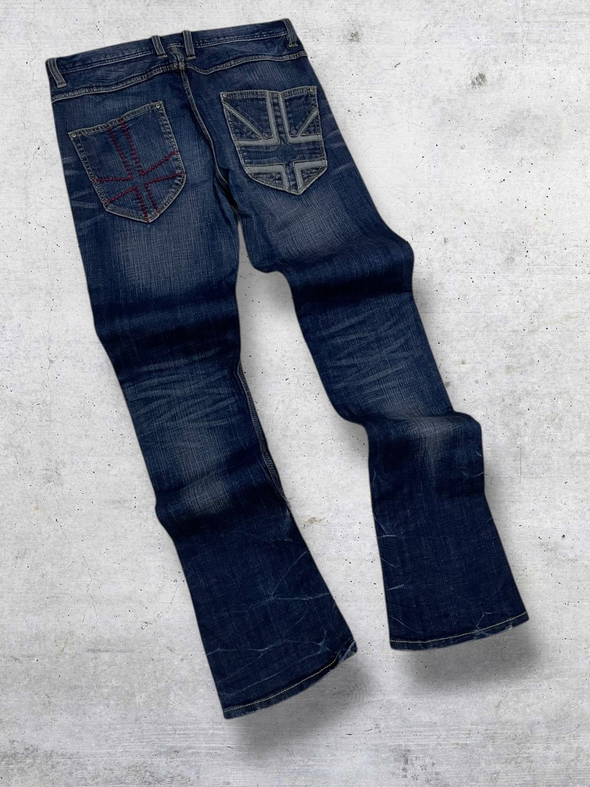 Tornado Mart VINTAGE HIDEWAYS NICOLE 90S JAPAN DESIGNER FLARED CUT DENIM Size US 30 / EU 46 - 9 Thumbnail