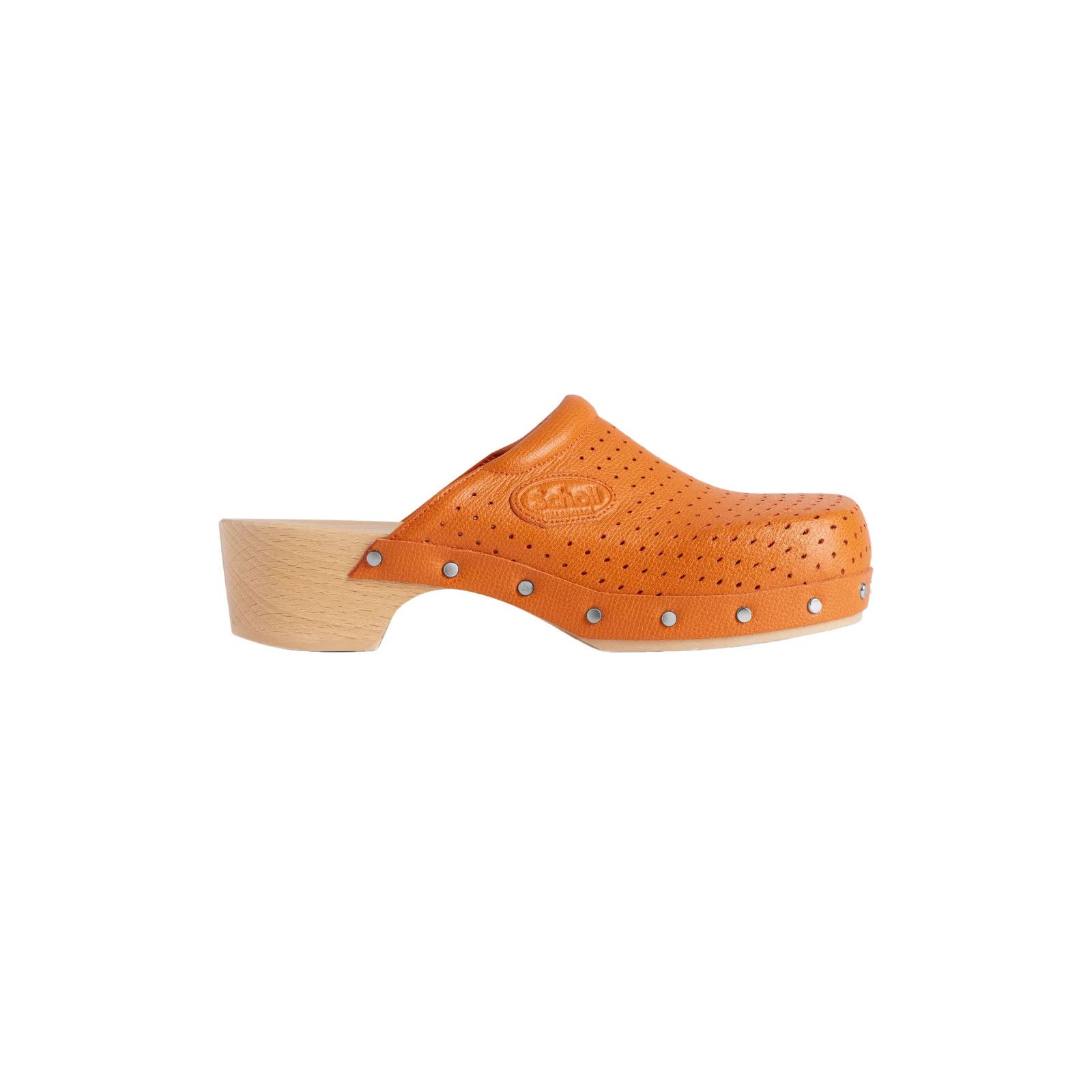BALENCIAGA Scholl Women's Pastel Orange Mules New