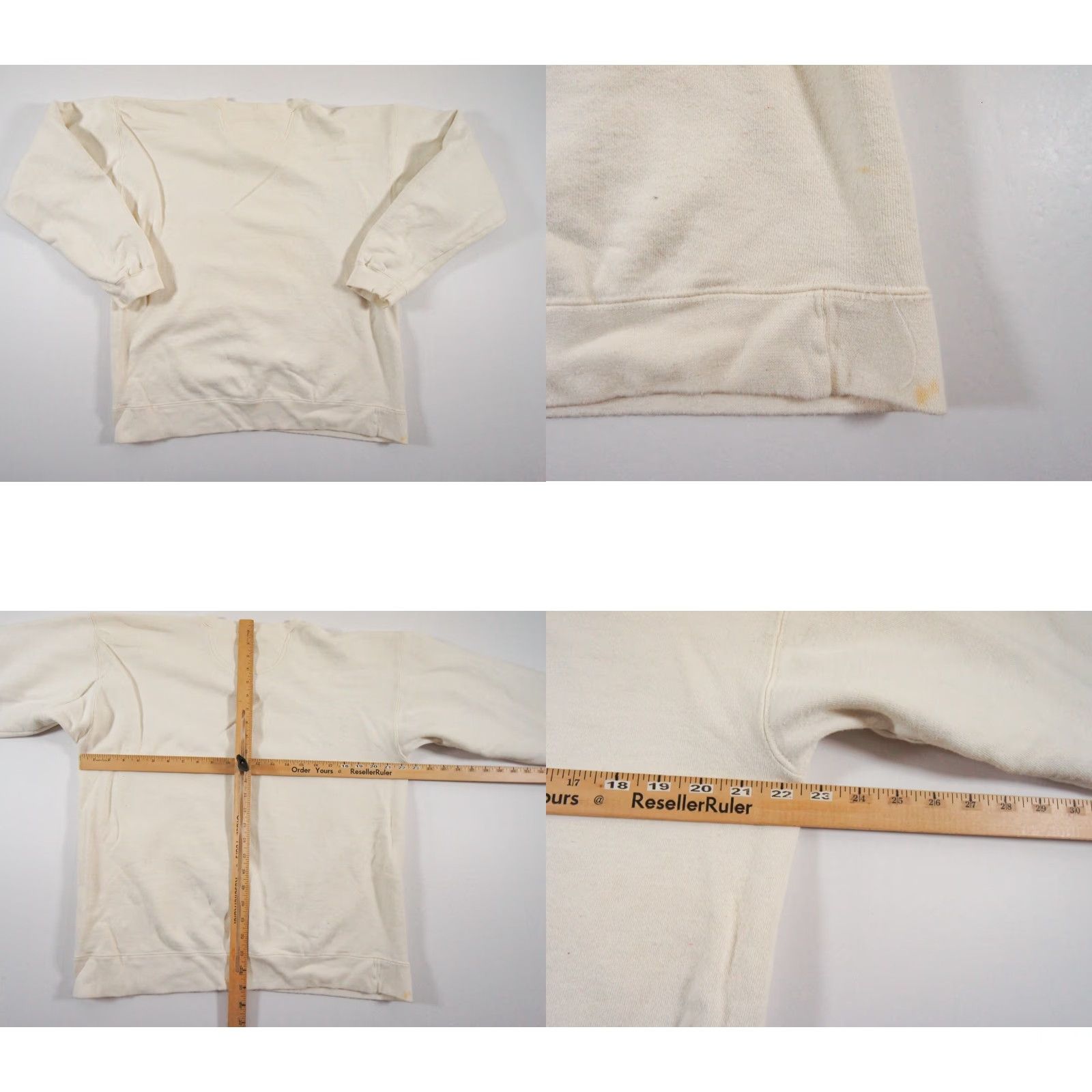 Levi's VINTAGE Levi's Sweatshirt Mens Crew Neck M Ivory Logo Embroidered 90s Outdoor Size US M / EU 48-50 / 2 - 8 Thumbnail