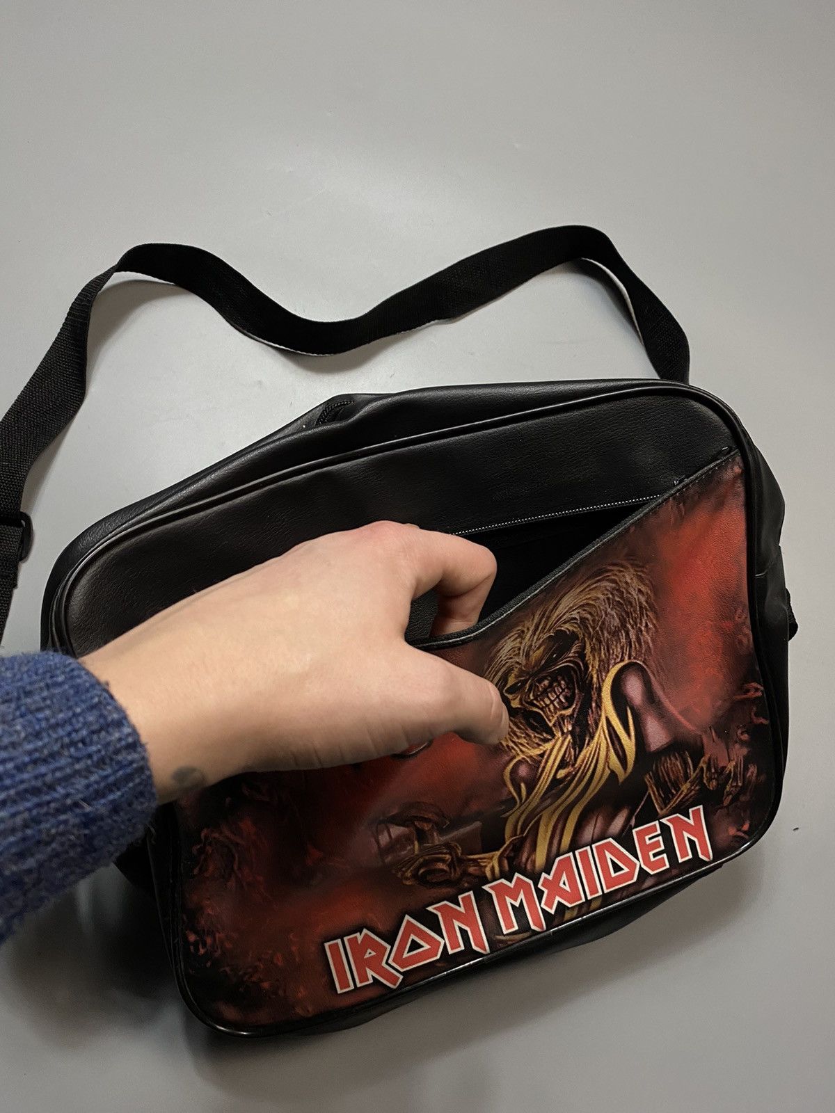 Band Tees × Iron Maiden × Vintage Iron Maiden vintage shoulder bag Rock merch y2k Size ONE SIZE - 4 Thumbnail