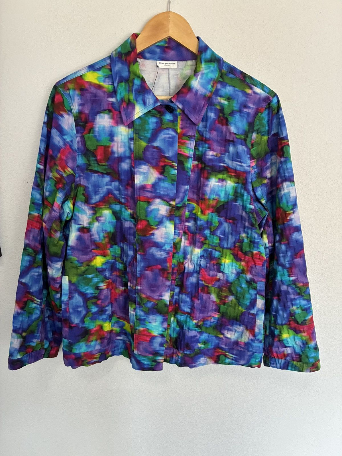 Dries Van Noten Dries Van Noten Abstract Print Lightweight Silk Coat (40) Size M / US 6-8 / IT 42-44 - 1 Thumbnail