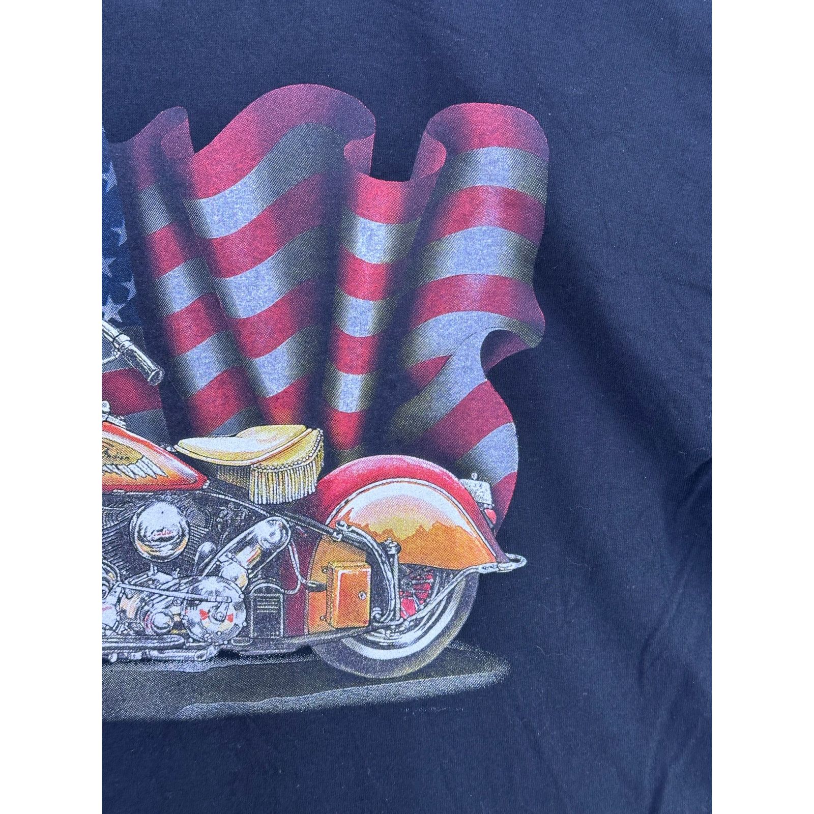 Hanes Hanes Heavyweight Indian Motorcycle With American Flag Sz L Size US L / EU 52-54 / 3 - 7 Thumbnail