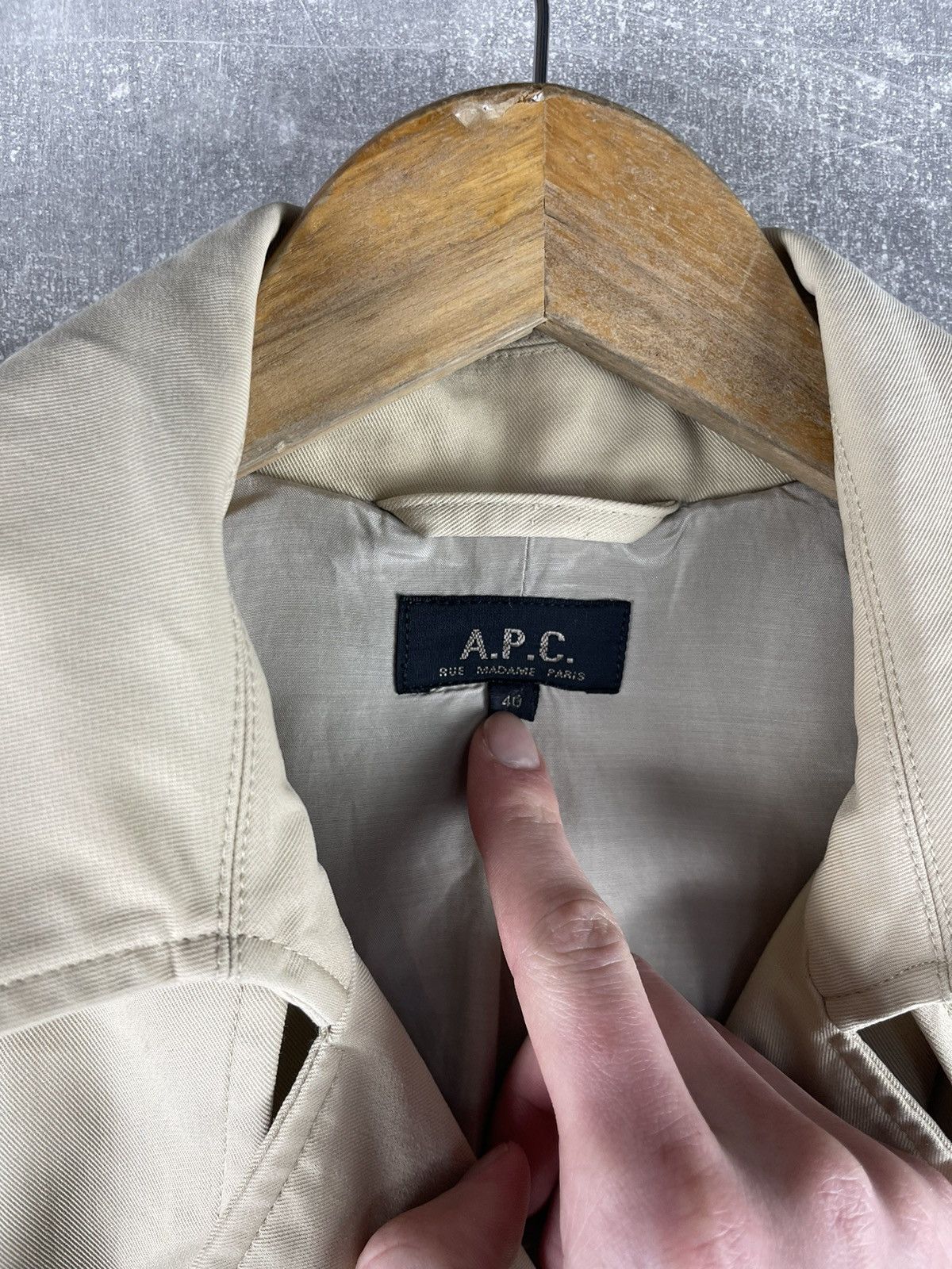A.P.C. A.P.C. Classic Cotton Trench Coat Beige Double Breasted Size S / US 4 / IT 40 - 10 Thumbnail