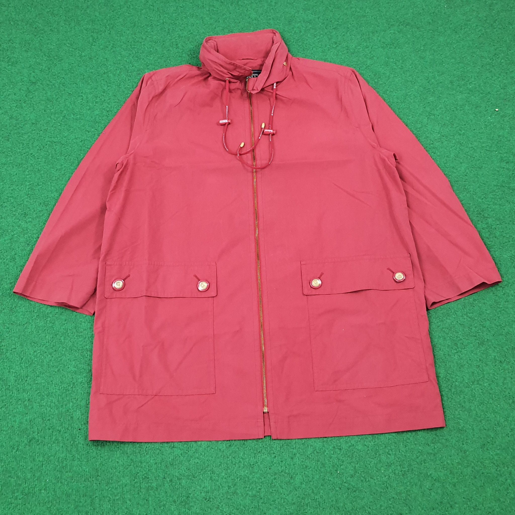 Burberry Vintage Burberry's Red Anorak Custom Logo Jacket C274N5 Size US L / EU 52-54 / 3 - 3 Thumbnail