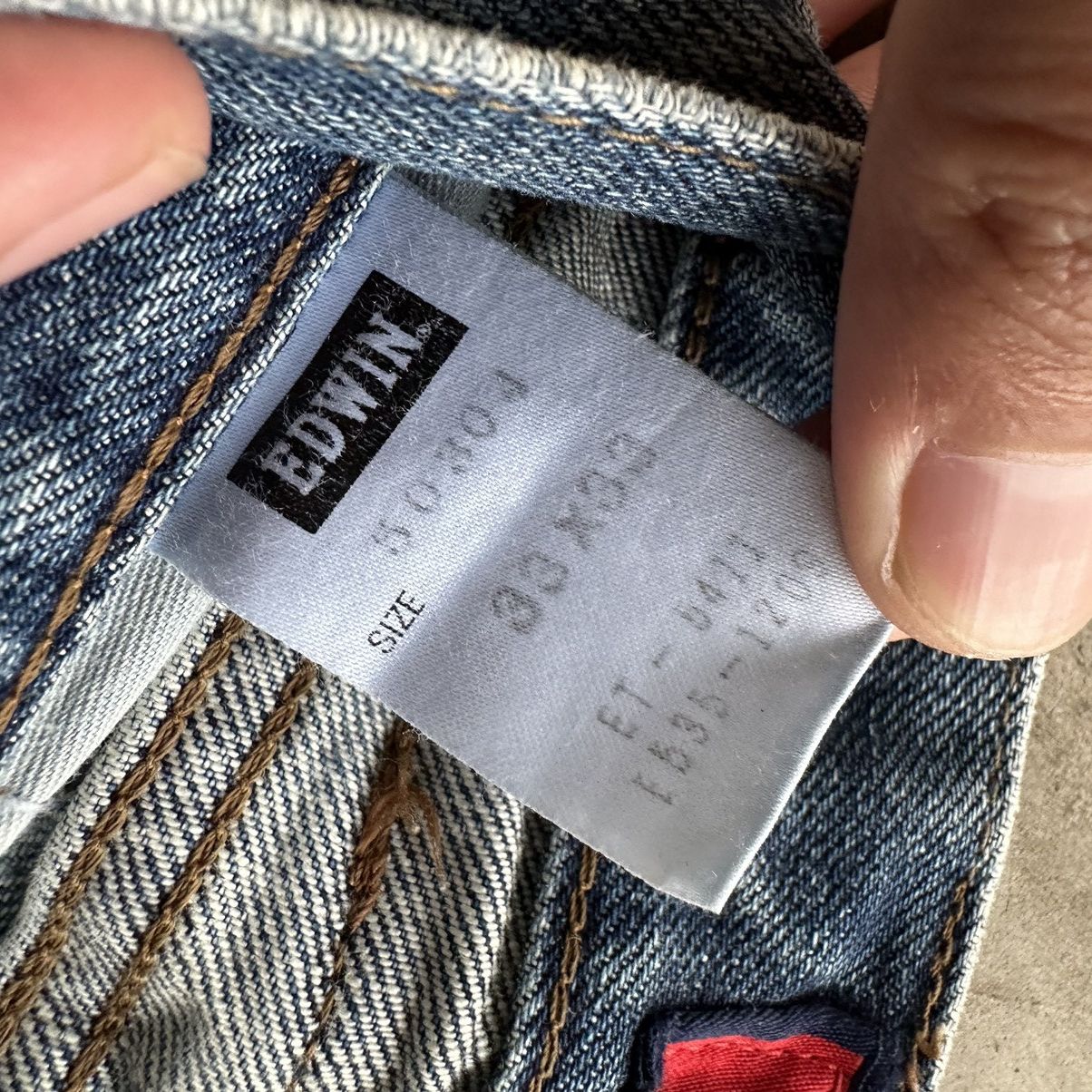 Japanese Brand Vintage Edwin Faded Distressed Sick Denim Jean Pant W33 Size US 33 - 8 Thumbnail