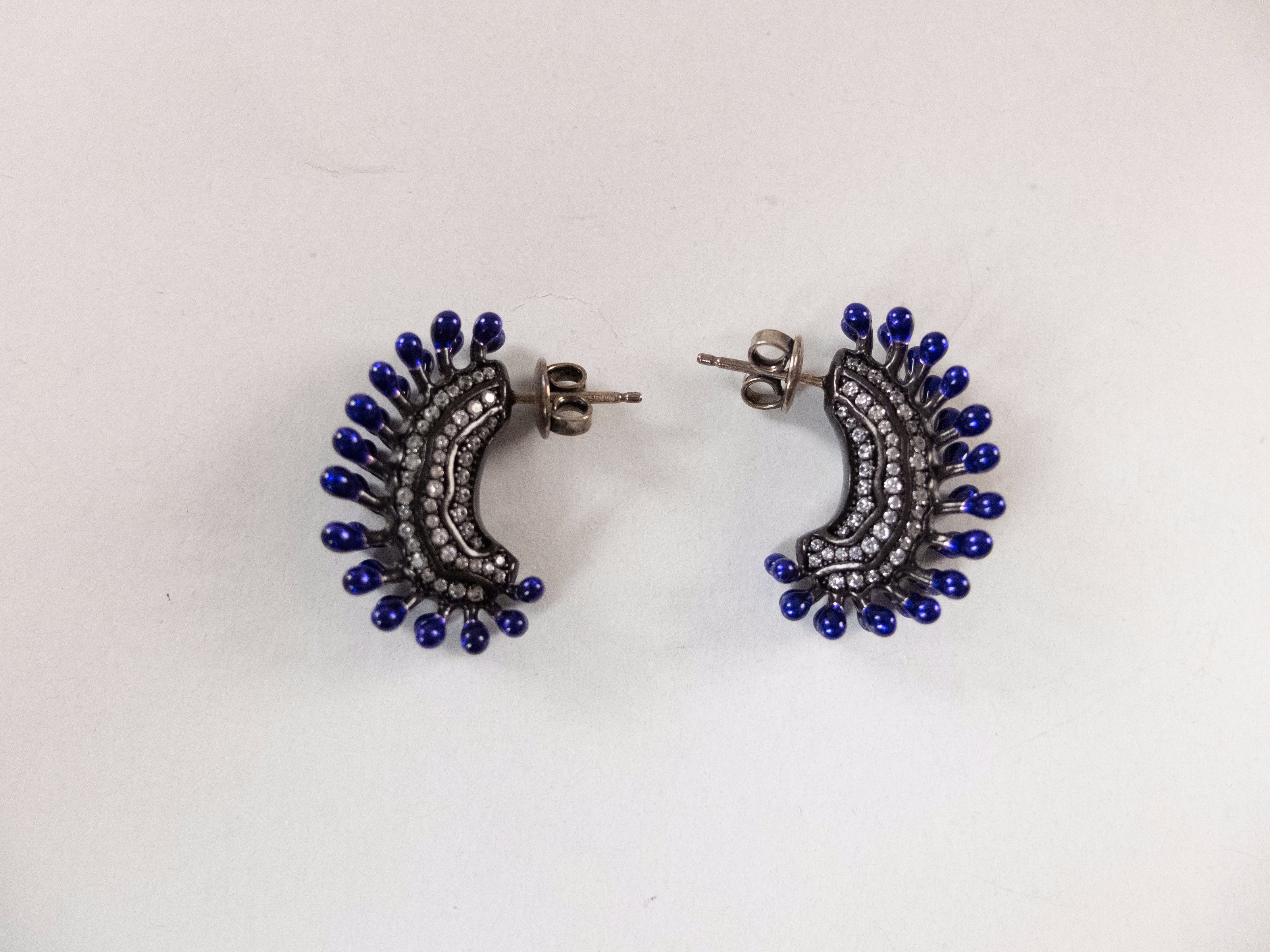 Bottega Veneta BOTTEGA VENETA Trap purple Sterling silver hoop earrings q Size ONE SIZE - 3 Thumbnail