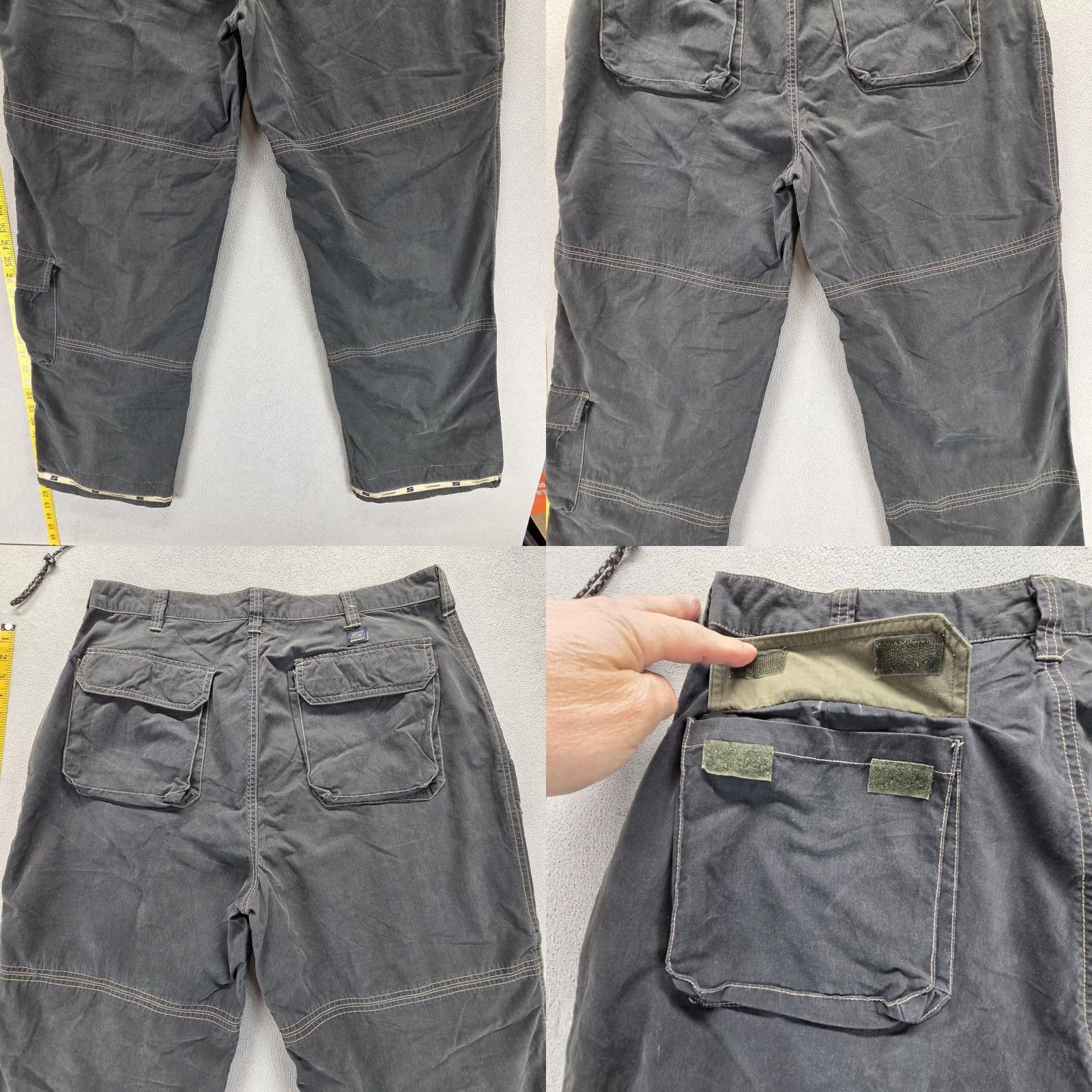 Sideout VTG Military Style Cargo Pants Mens 36x30 Gray Sideout Canvas Pockets Workwear Casual Cargo Pants Mens Gray Canvas Size US 36 / EU 52 - 9 Thumbnail