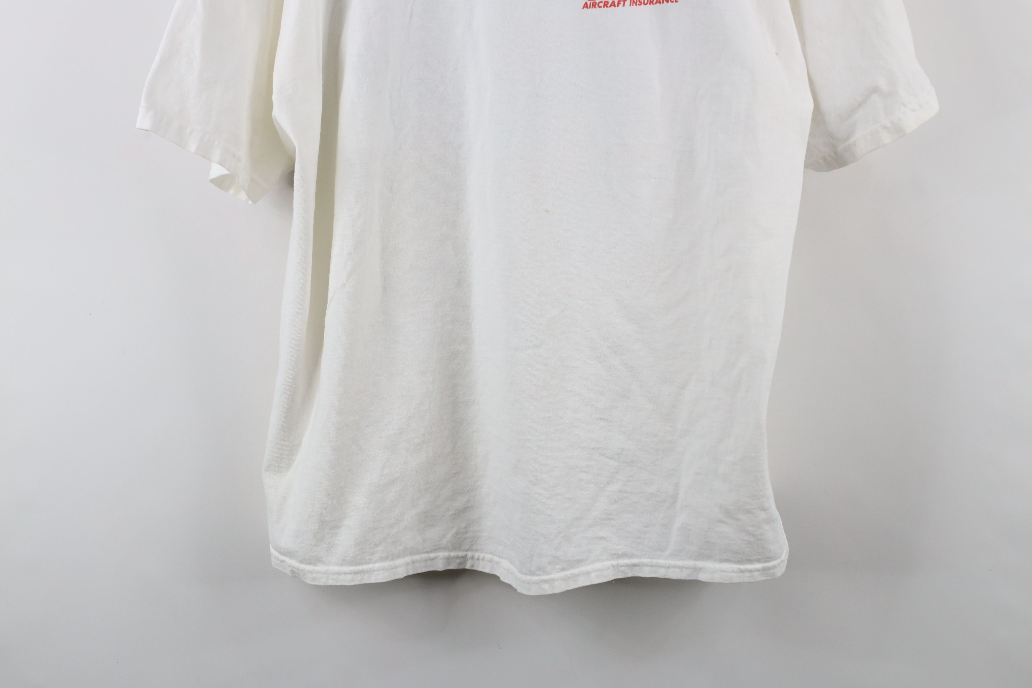 Vintage Vintage 90s Spell out AUA Inc Aircraft Insurance T-Shirt Size US XL / EU 56 / 4 - 3 Thumbnail