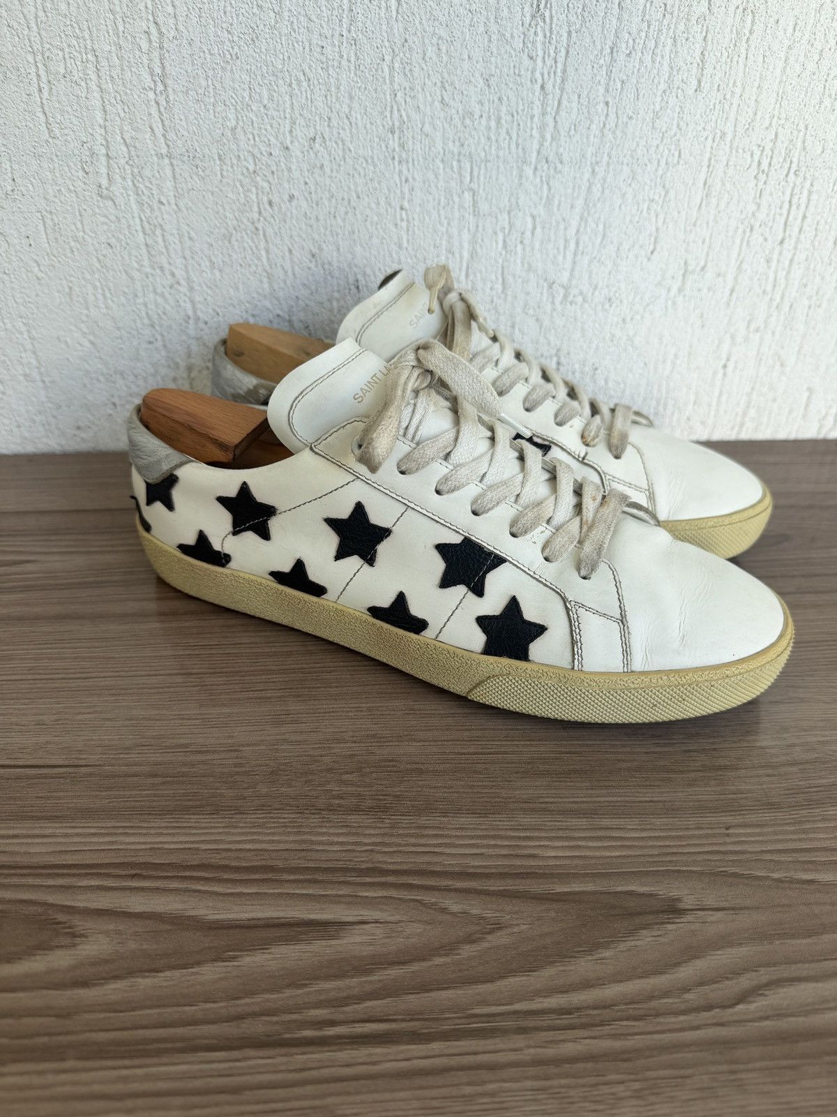 Saint Laurent Paris Ss15 court classic star trainers Size US 8.5 / EU 41-42 - 2 Thumbnail
