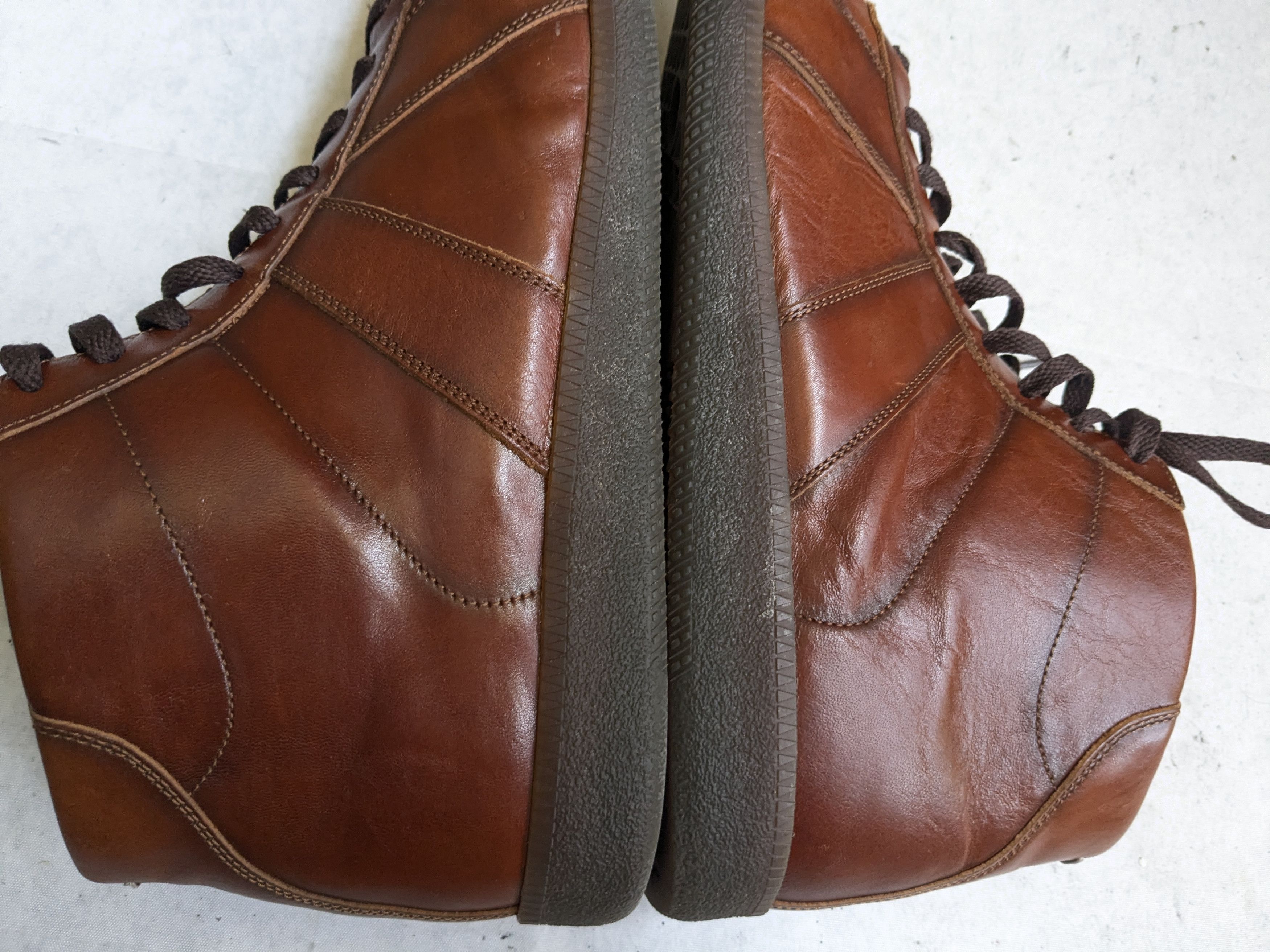 Maison Margiela Maison Margiela Replica GAT Brown 12 45 High Tops Leather Size US 12 / EU 45 - 9 Thumbnail