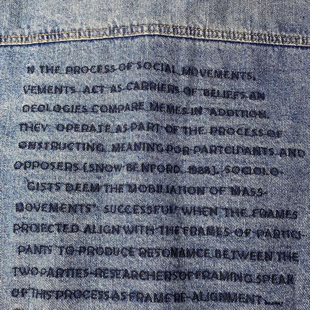 Other Madcow Distressed Poem Patch Jeans Jacket Size US M / EU 48-50 / 2 - 9 Thumbnail