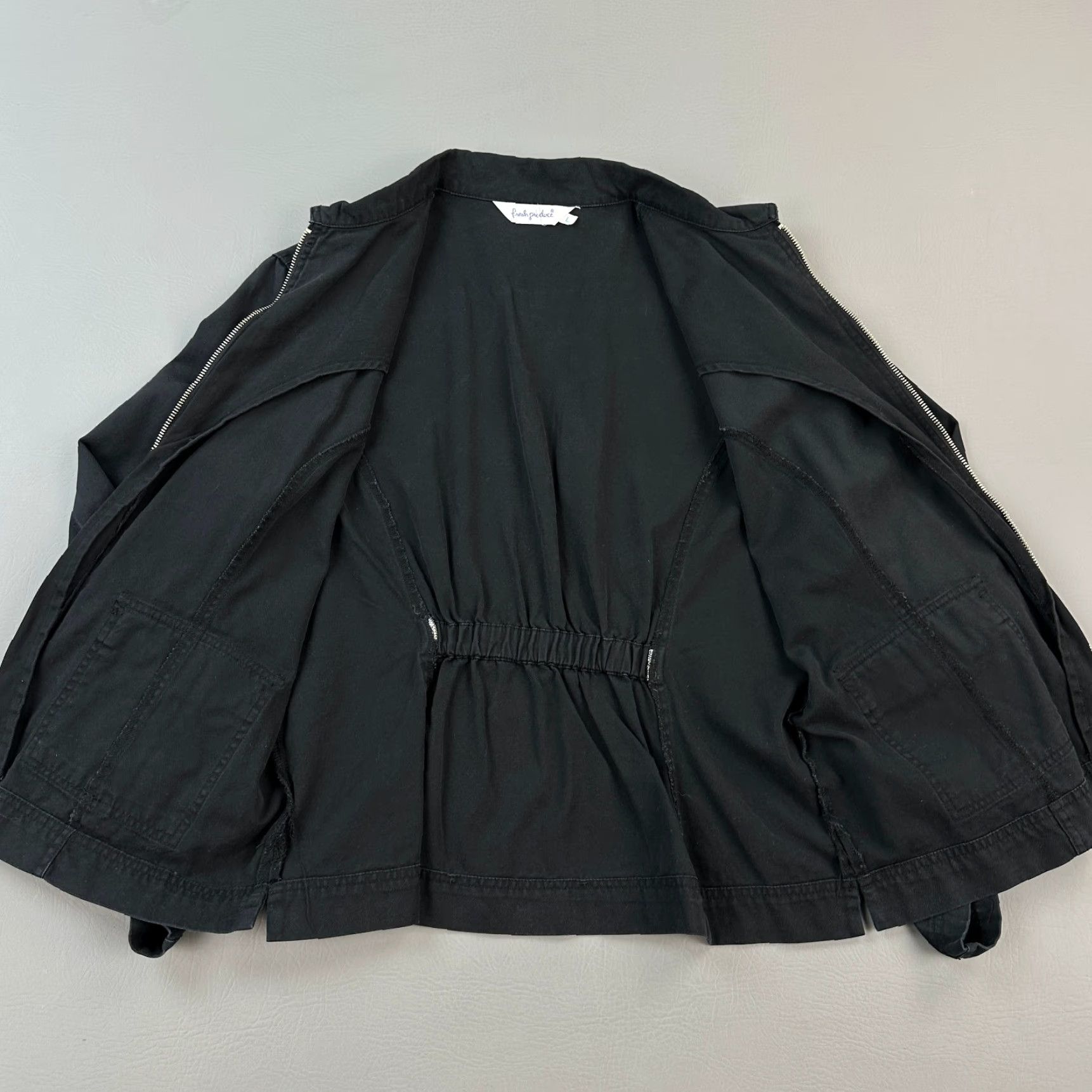 Vintage Fresh Produce Jacket Women's Large Black Full Zip Utility Outdoor Casual Jacket Size L / US 10 / IT 46 - 6 Thumbnail