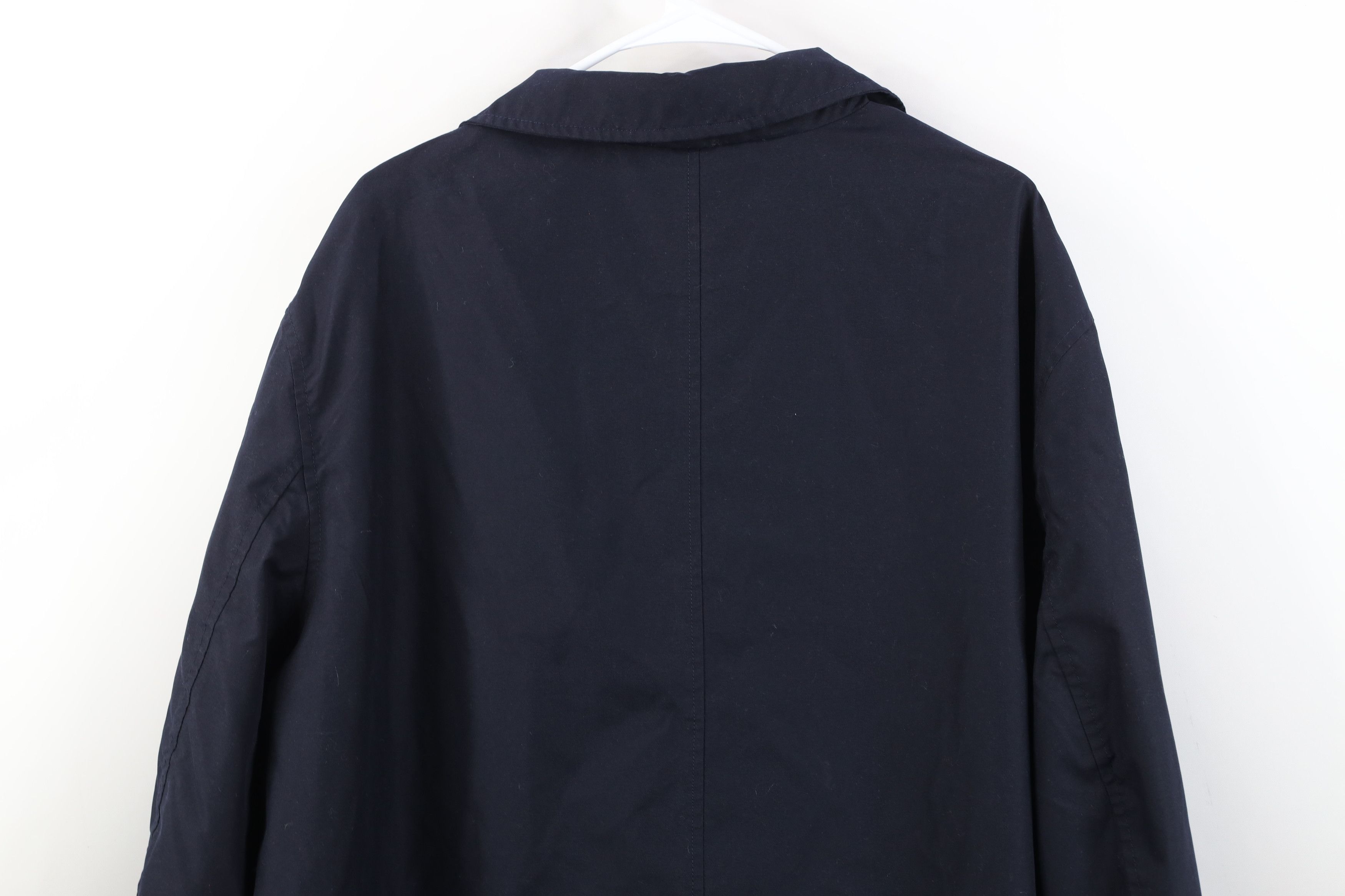 Lands' End Vintage 90s Y2K Lands End Trench Coat Rain Jacket Navy Blue Size US XL / EU 56 / 4 - 14 Thumbnail