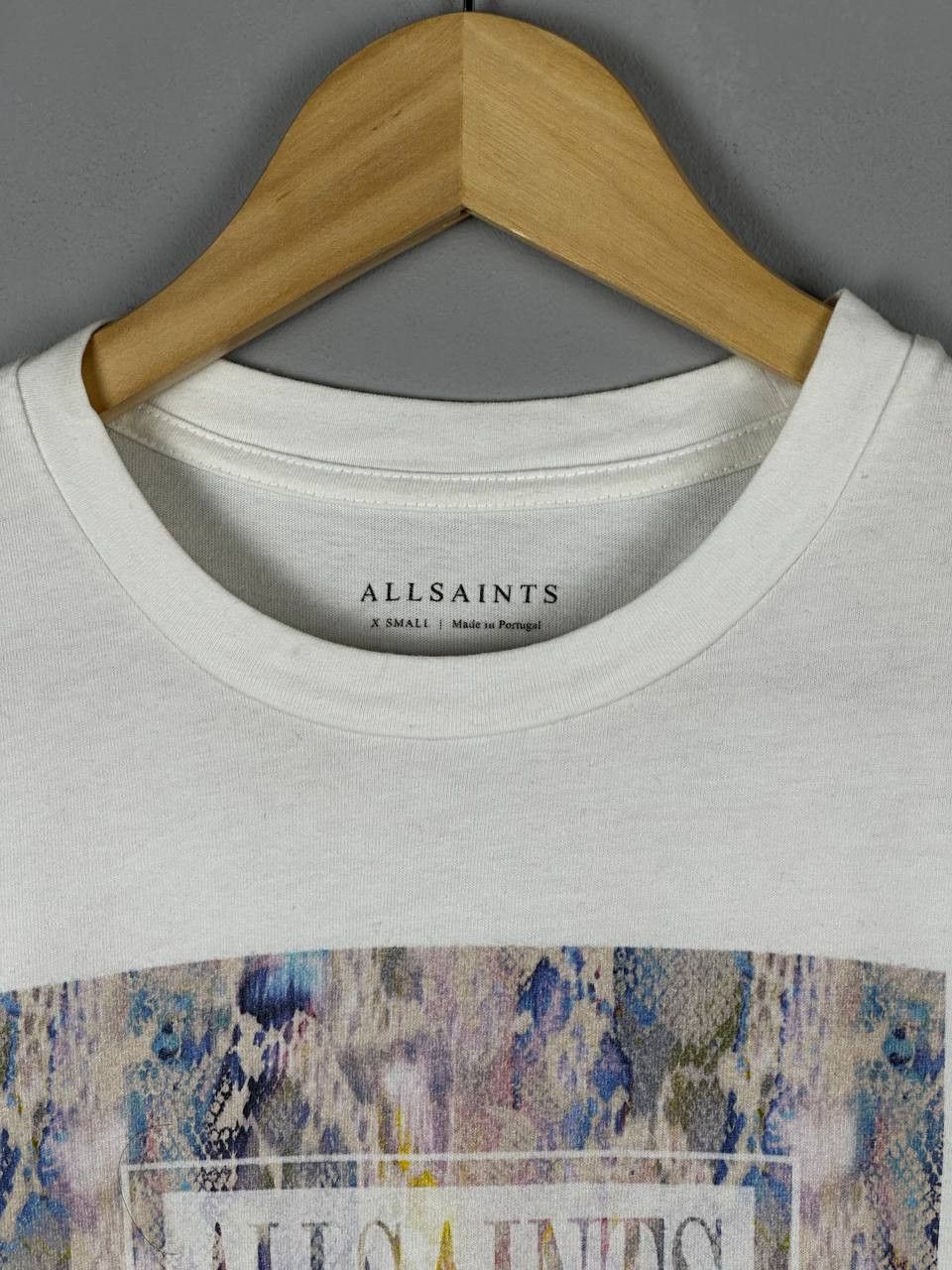 Allsaints Allsaints Casual White Printed T Shirt Size US XS / EU 42 / 0 - 5 Thumbnail