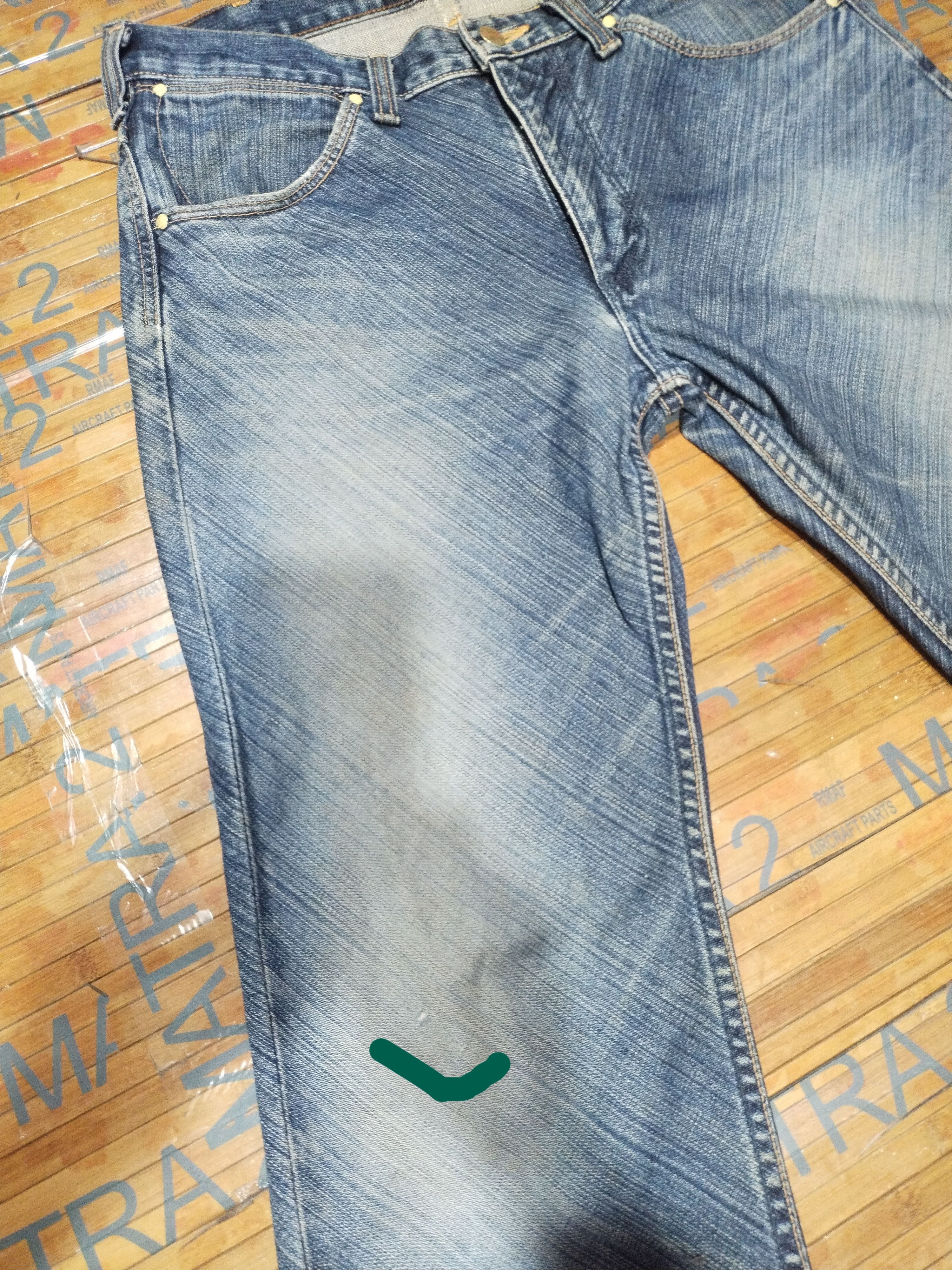 Japanese Brand × Vintage × Wrangler Jeans Wrangler Sanforized, Greensboro Sz 32"31" Size US 32 / EU 48 - 11 Thumbnail