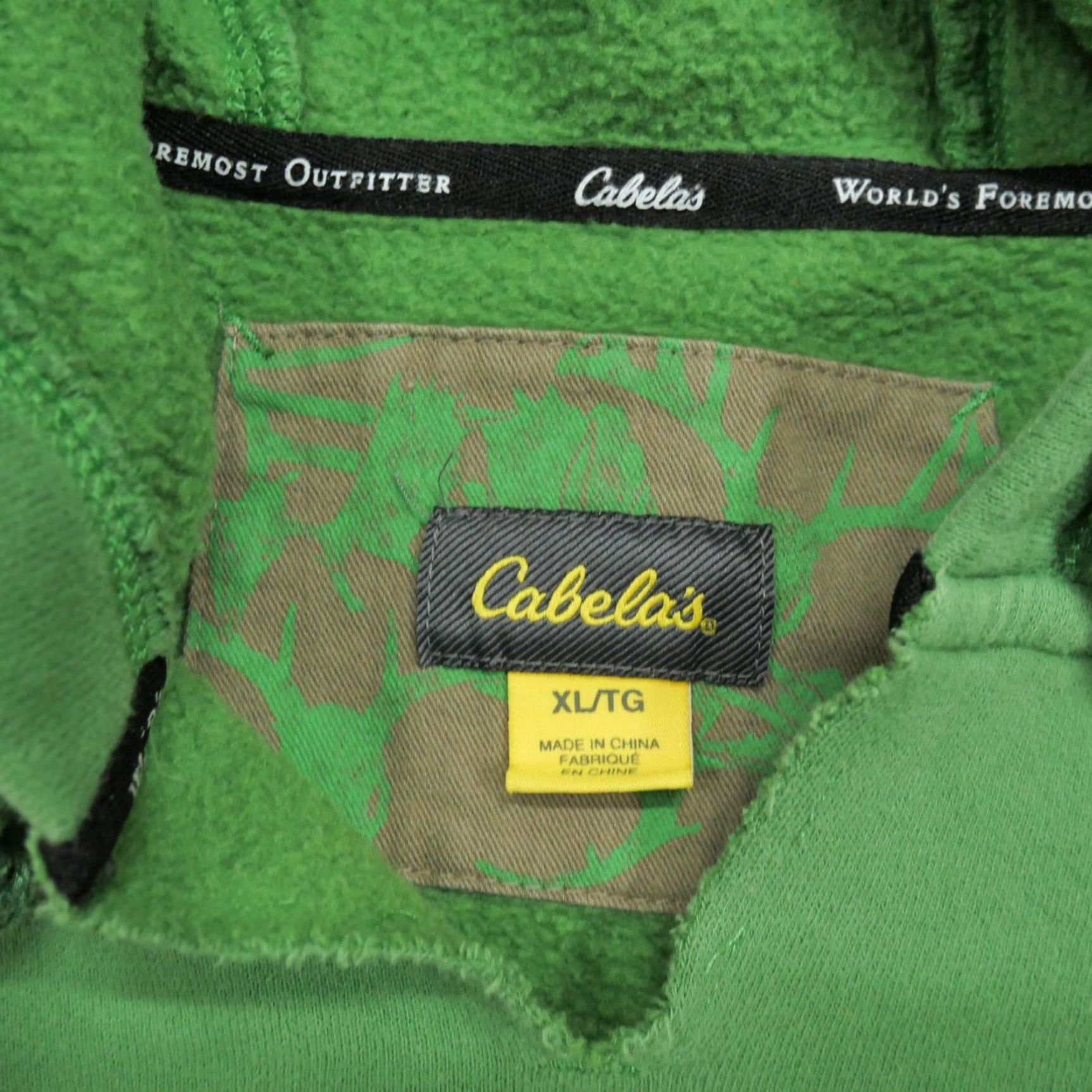 Vintage Cabela's Hoodie Adult XL Green Pullover Distressed Logo Mens Sweatshirt Size US XL / EU 56 / 4 - 6 Thumbnail