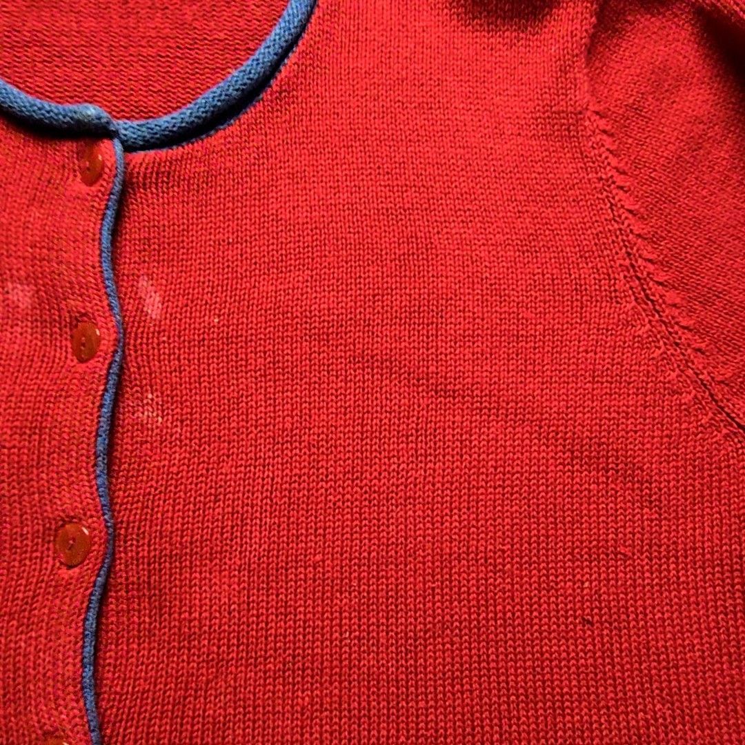 Vintage Vintage C.J. Banks Christmas Cardigan Western Santa Red 2X Size L / US 10 / IT 46 - 6 Thumbnail
