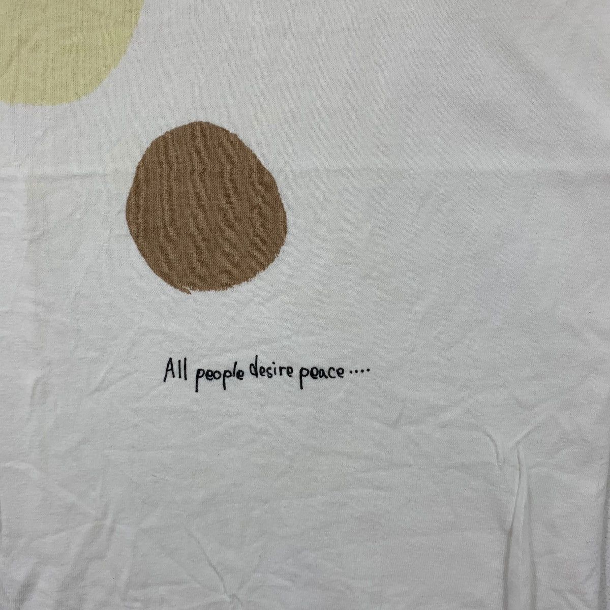 Vintage Vintage POP ART PAINTING All People Desire Peace Tee Shirt Size L / US 10 / IT 46 - 4 Thumbnail