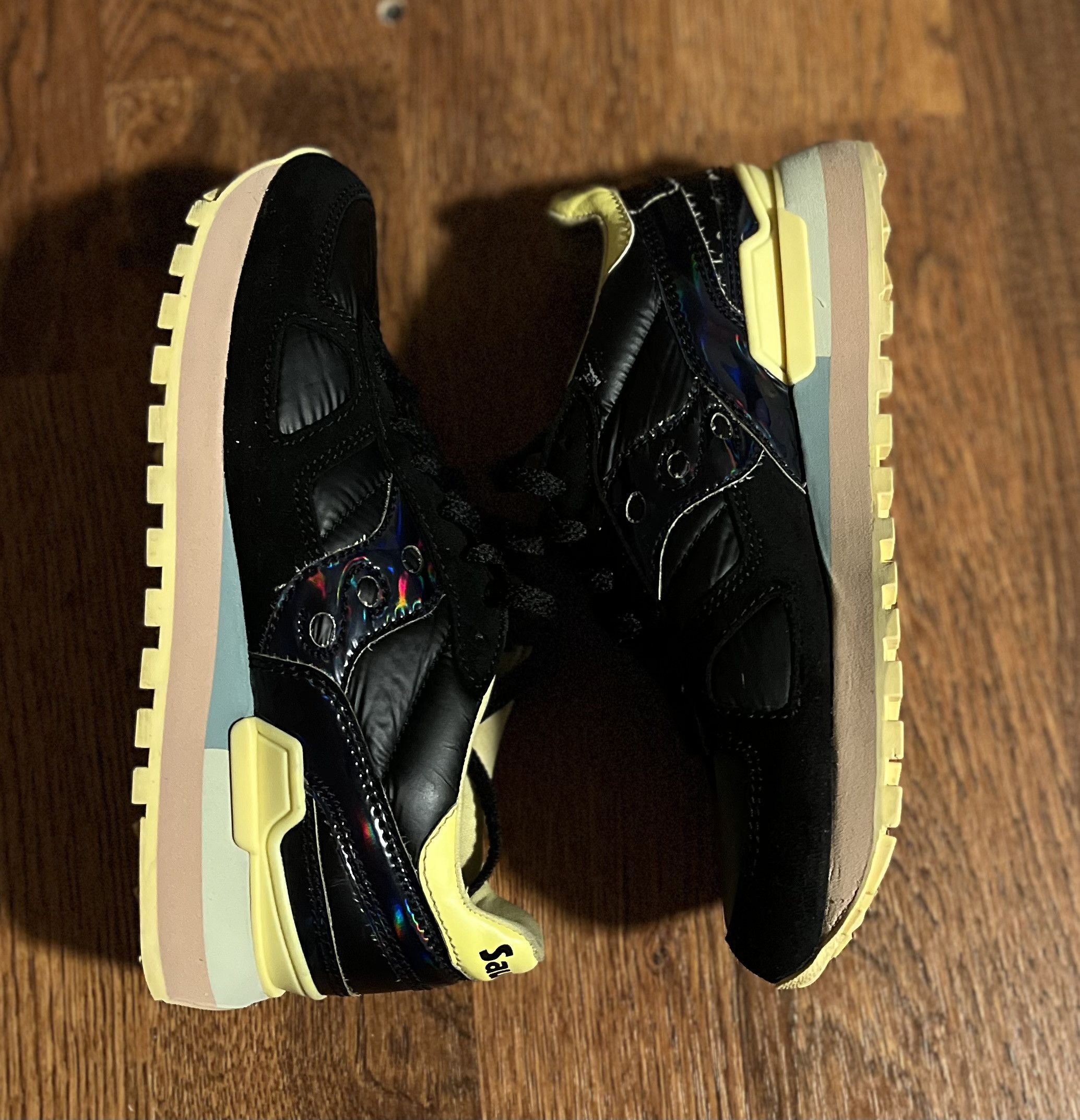 Saucony Saucony Shadow 500 Black Iridescent Sneakers Size US 6.5 / IT 36.5 - 3 Thumbnail