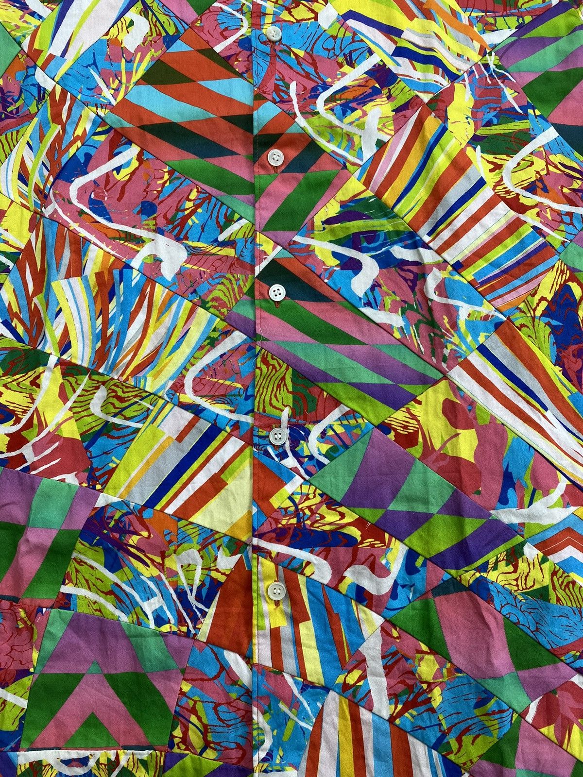 Comme des Garcons SHIRT Comme des Garcons SHIRT Psychedelic Pattern Patchwork Shirt Size US L / EU 52-54 / 3 - 4 Thumbnail