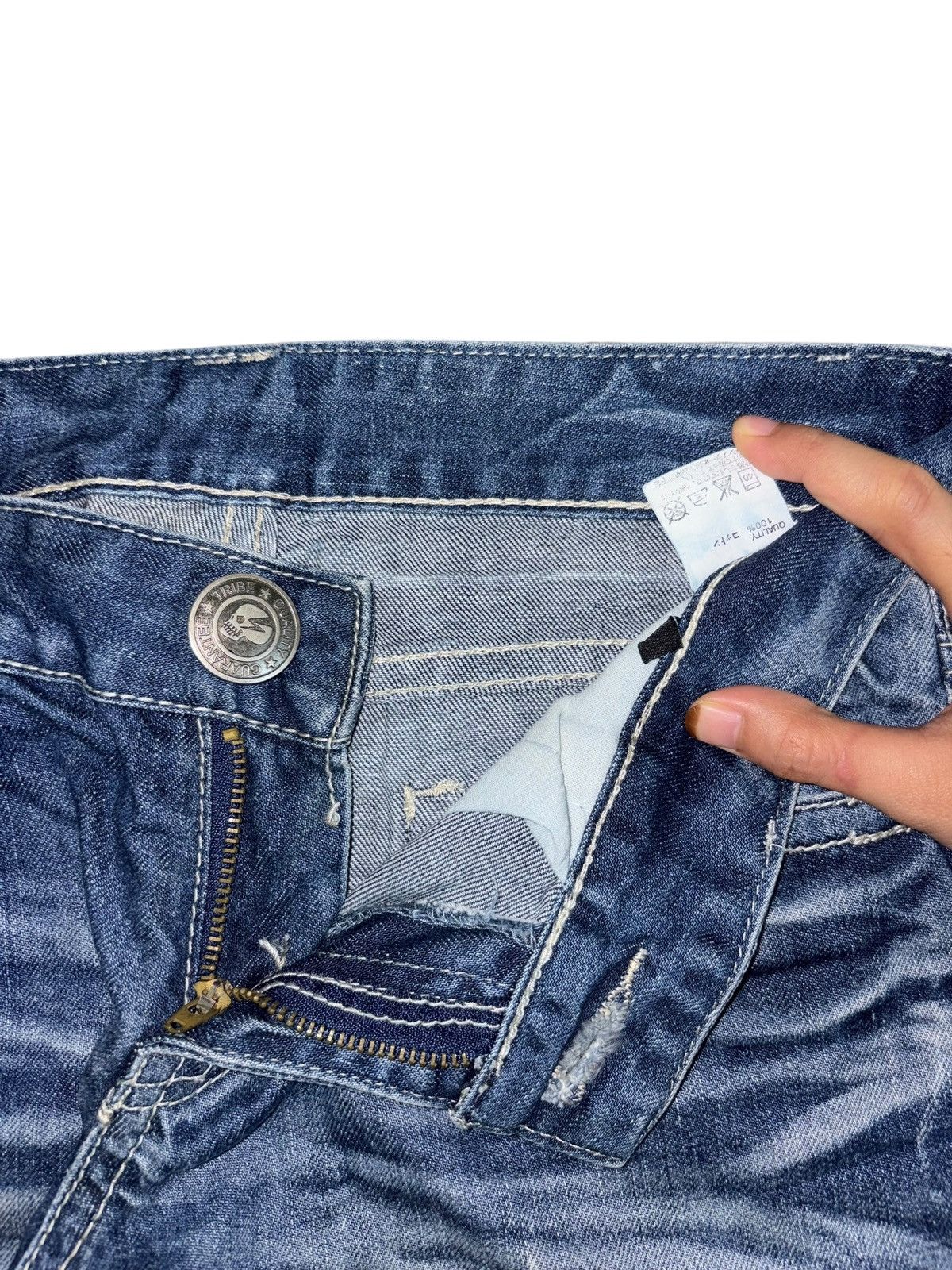 Ksubi Vintage Japanese Brand Bleached Distressed Jeans Size 30" / US 8 / IT 44 - 5 Thumbnail