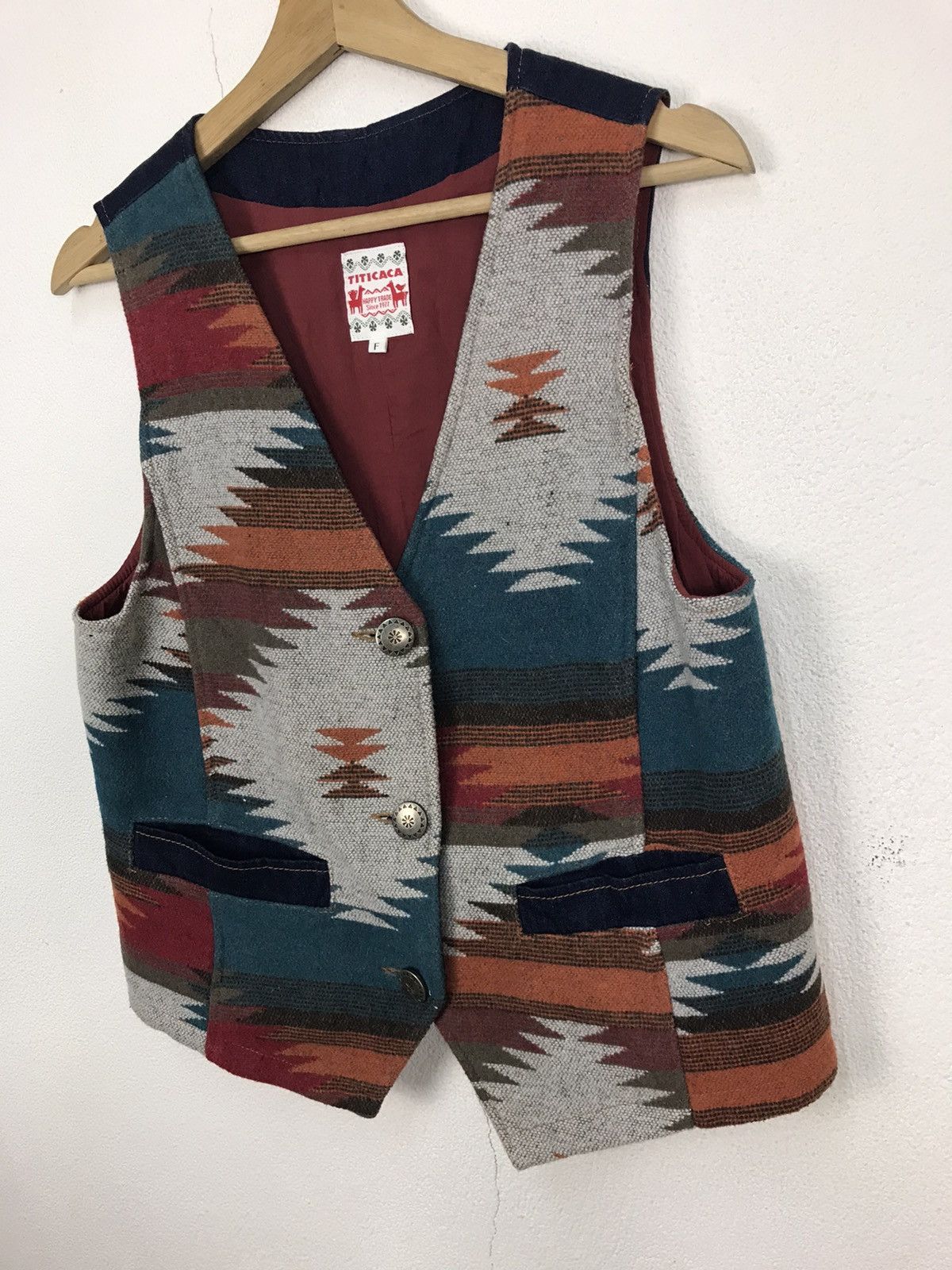 Japanese Brand × Nautica Vintage TITICACA Jacquard Mexican Rug Denim Concho Native Size S / US 4 / IT 40 - 3 Thumbnail