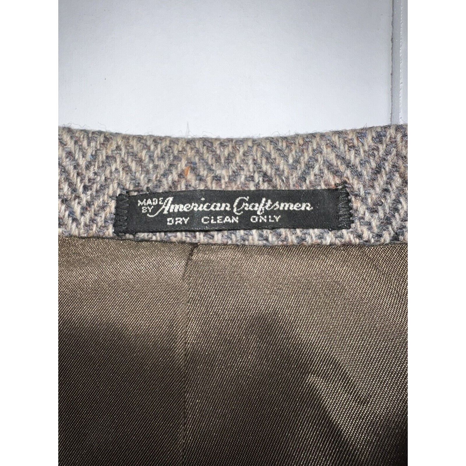 The Unbranded Brand Vintage Wool Blazer Made by American Craftsman For Gairs Size 34S - 4 Thumbnail