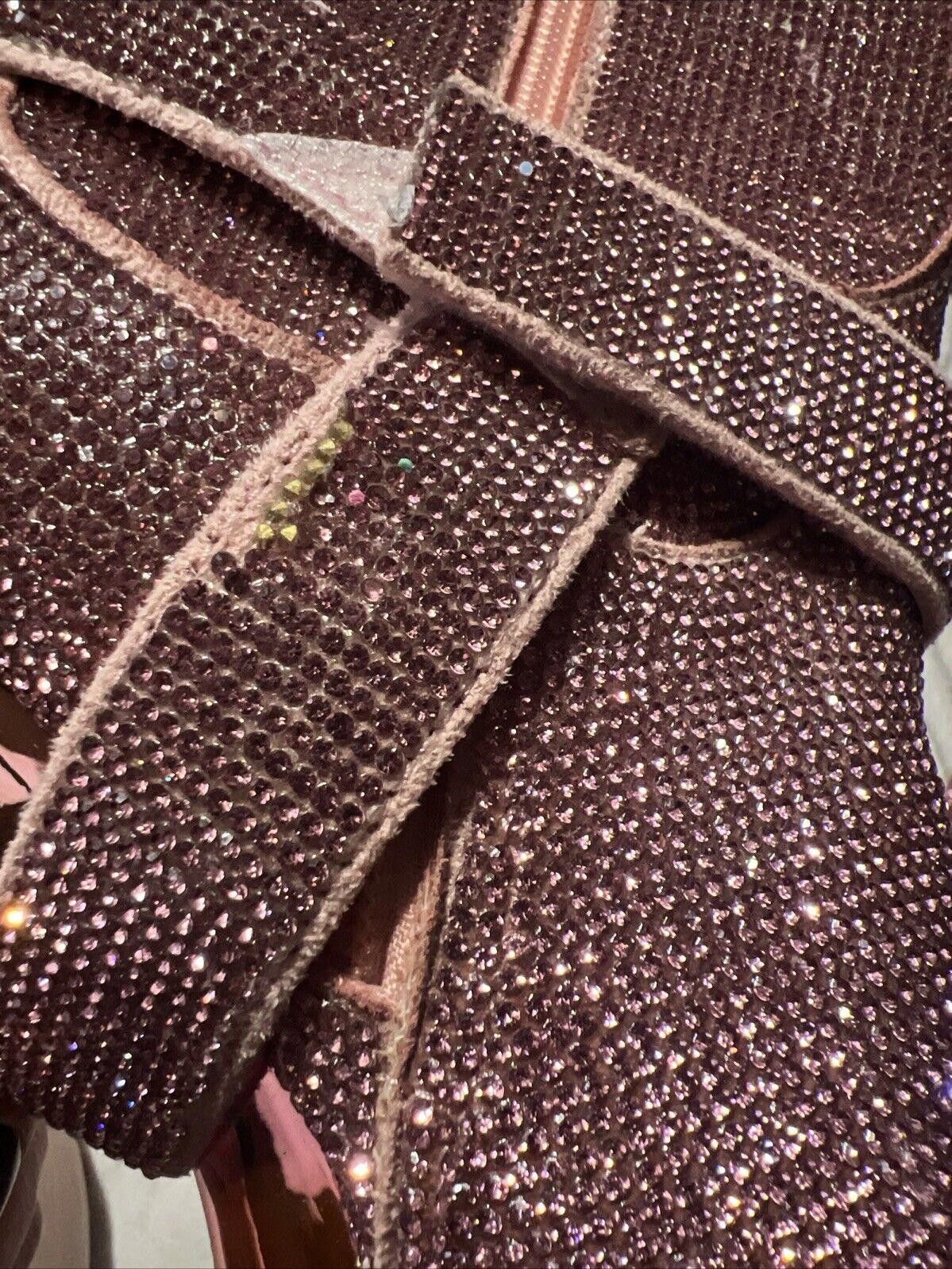 Pleasures 7 Inch Heel Adore Baby Pink Rhinestone Platforms - DAMAGED Size US 6 / IT 36 - 6 Thumbnail