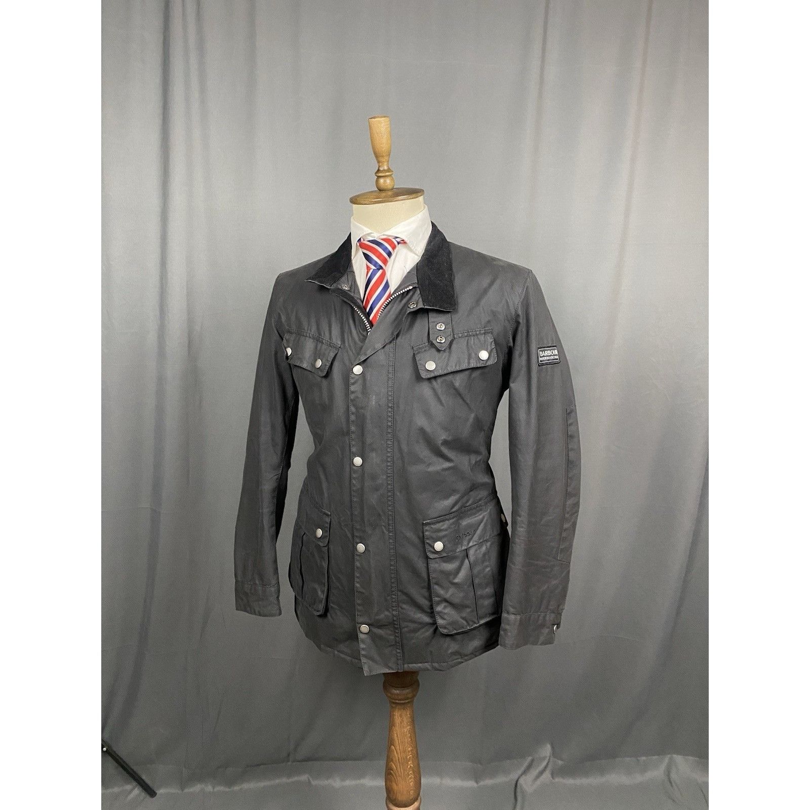 Barbour Barbour International Duke Men's Black Waxed Motorcycle Jack Size US L / EU 52-54 / 3 - 4 Thumbnail