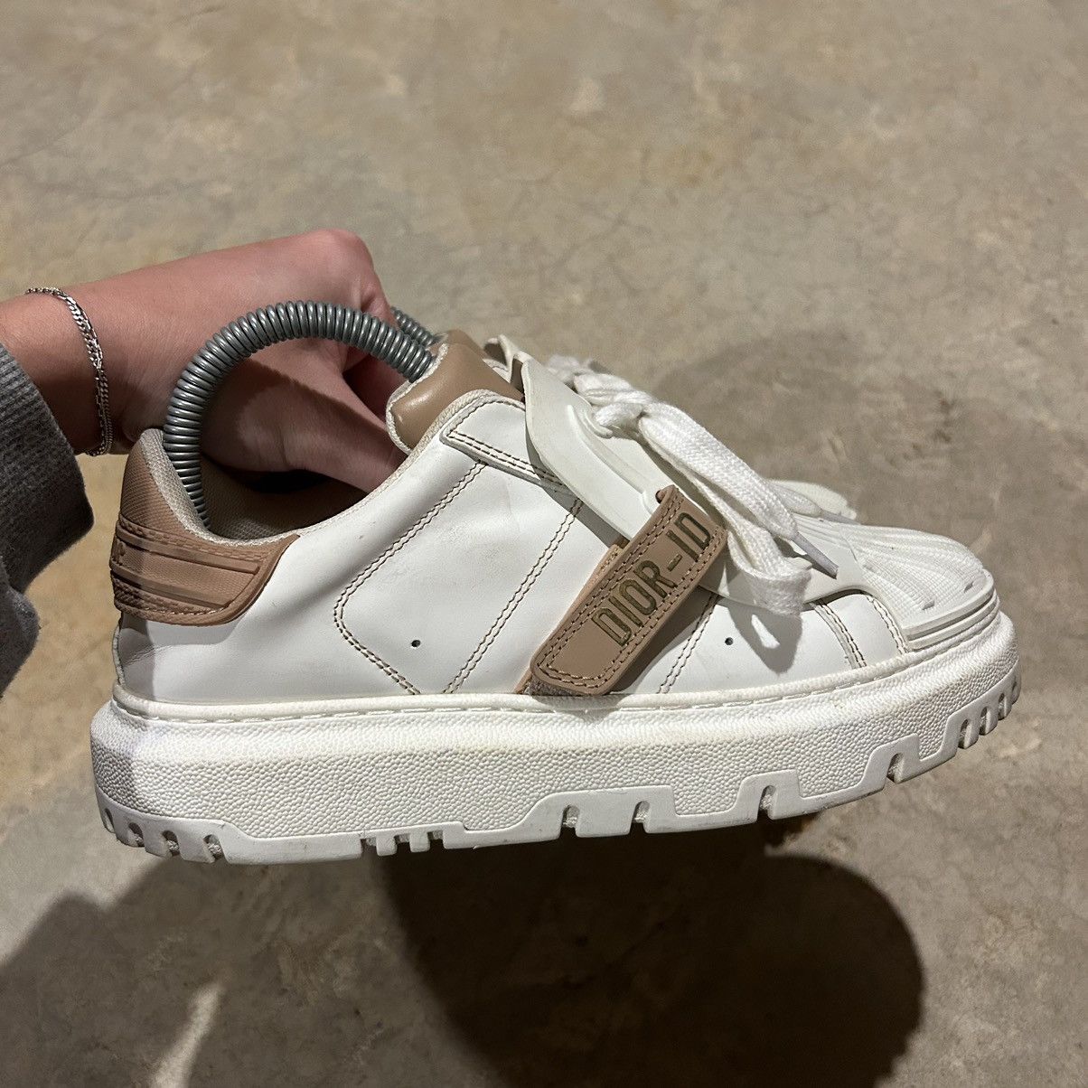 Christian Dior Monsieur × Designer × Dior Dior ID Calfskin Leather Platform Shoes White/Nude US 5.5 Size US 5.5 / EU 38 - 7 Thumbnail