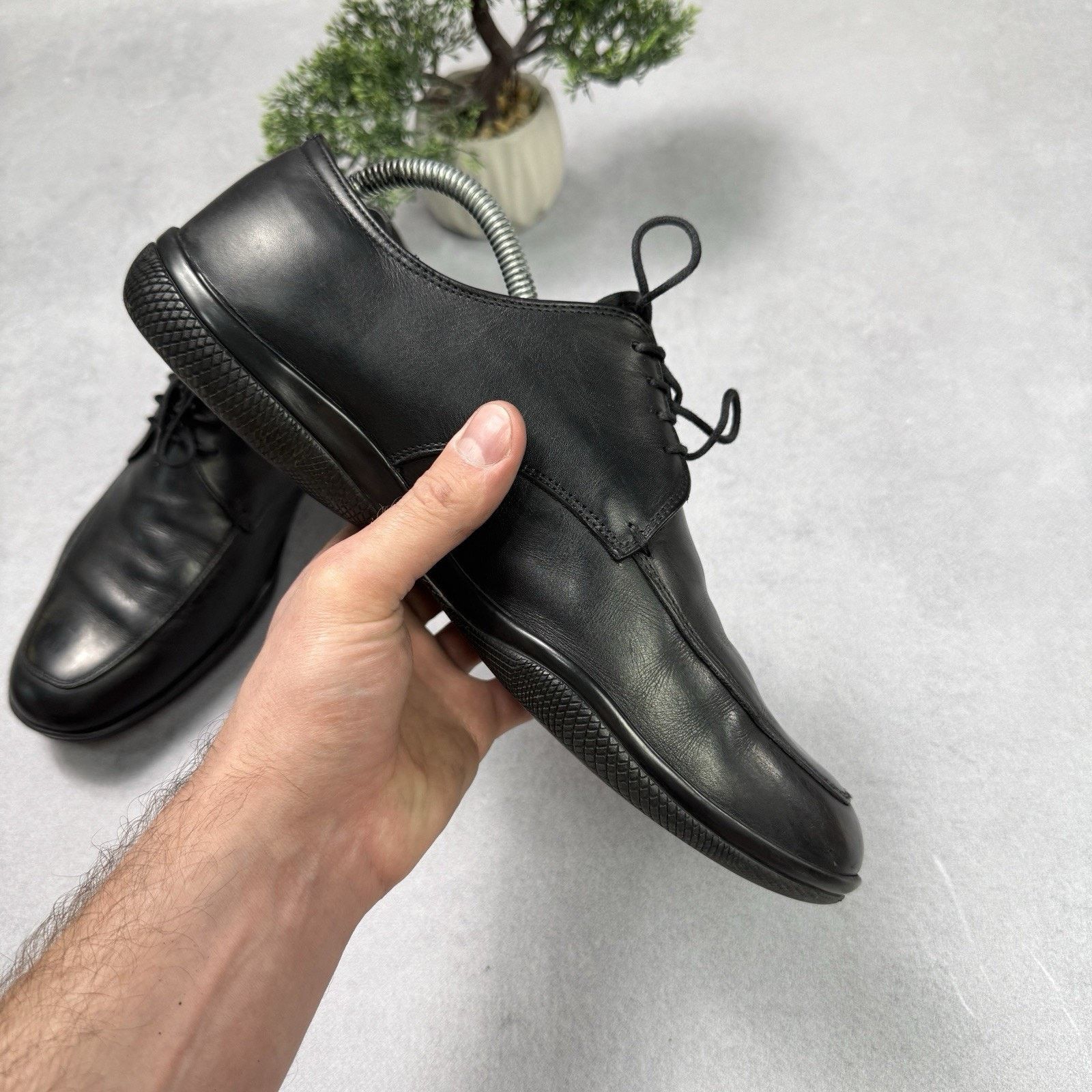 Prada Prada 1217 Black Leather Men's Shoes Casual Size 8 US 9 Size US 9 / EU 42 - 18 Thumbnail