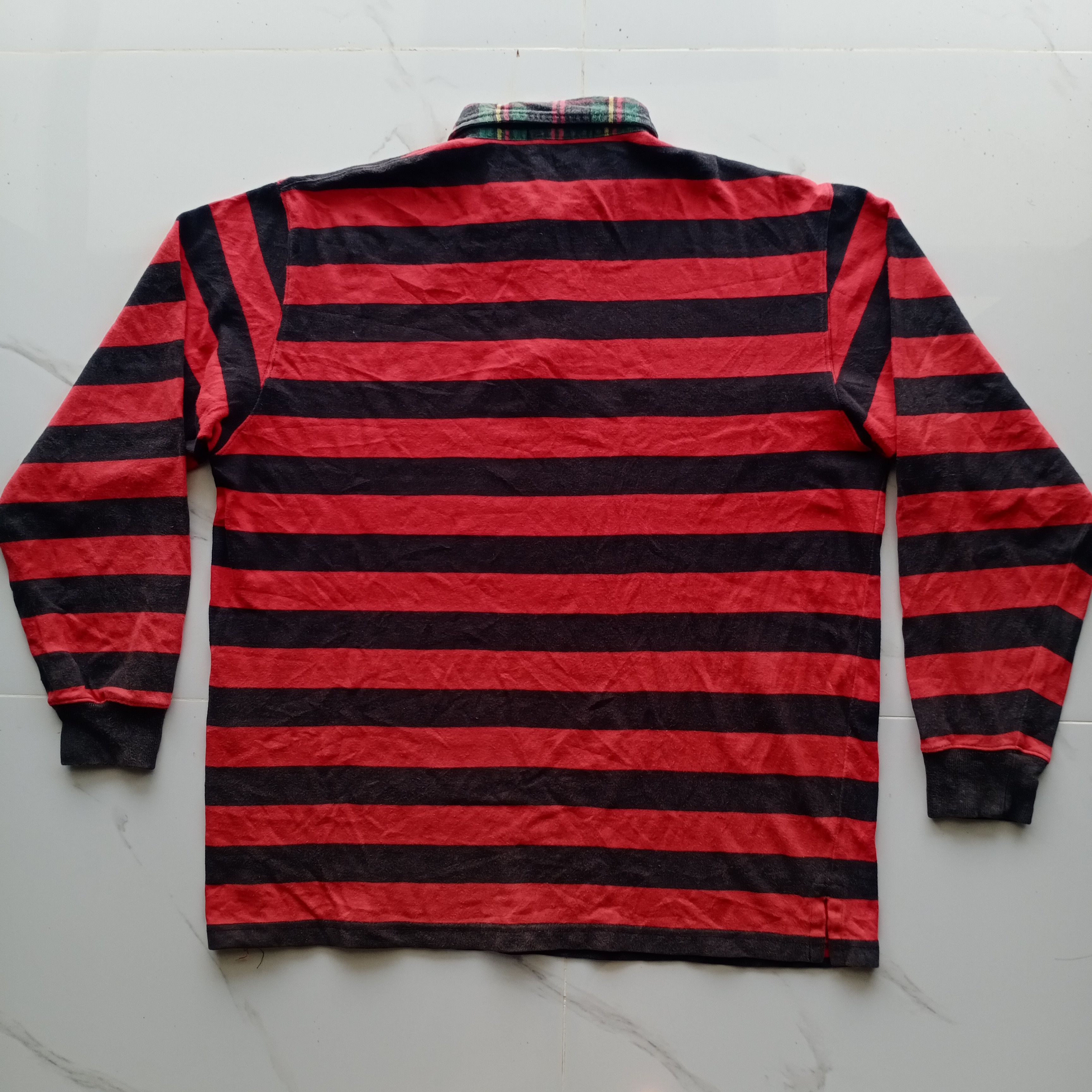 Polo Ralph Lauren Y2K Polo Ralph Lauren Rugby Long Tartan Stripe Rare Size US M / EU 48-50 / 2 - 6 Thumbnail