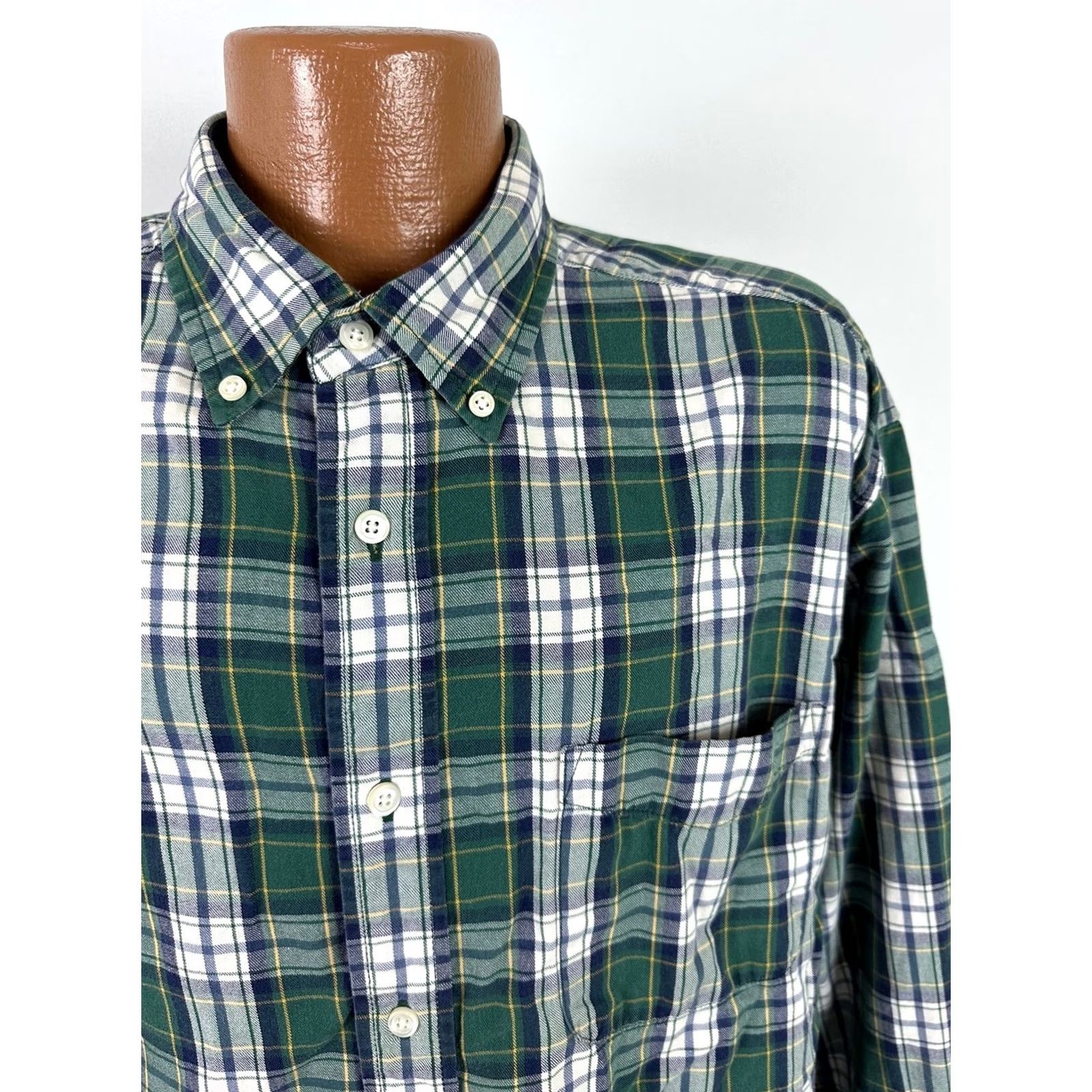 Dockers VINTAGE Dockers Shirt Men XL Green Plaid Button-Up Cotton Twill Casual 90s Size US XL / EU 56 / 4 - 4 Thumbnail