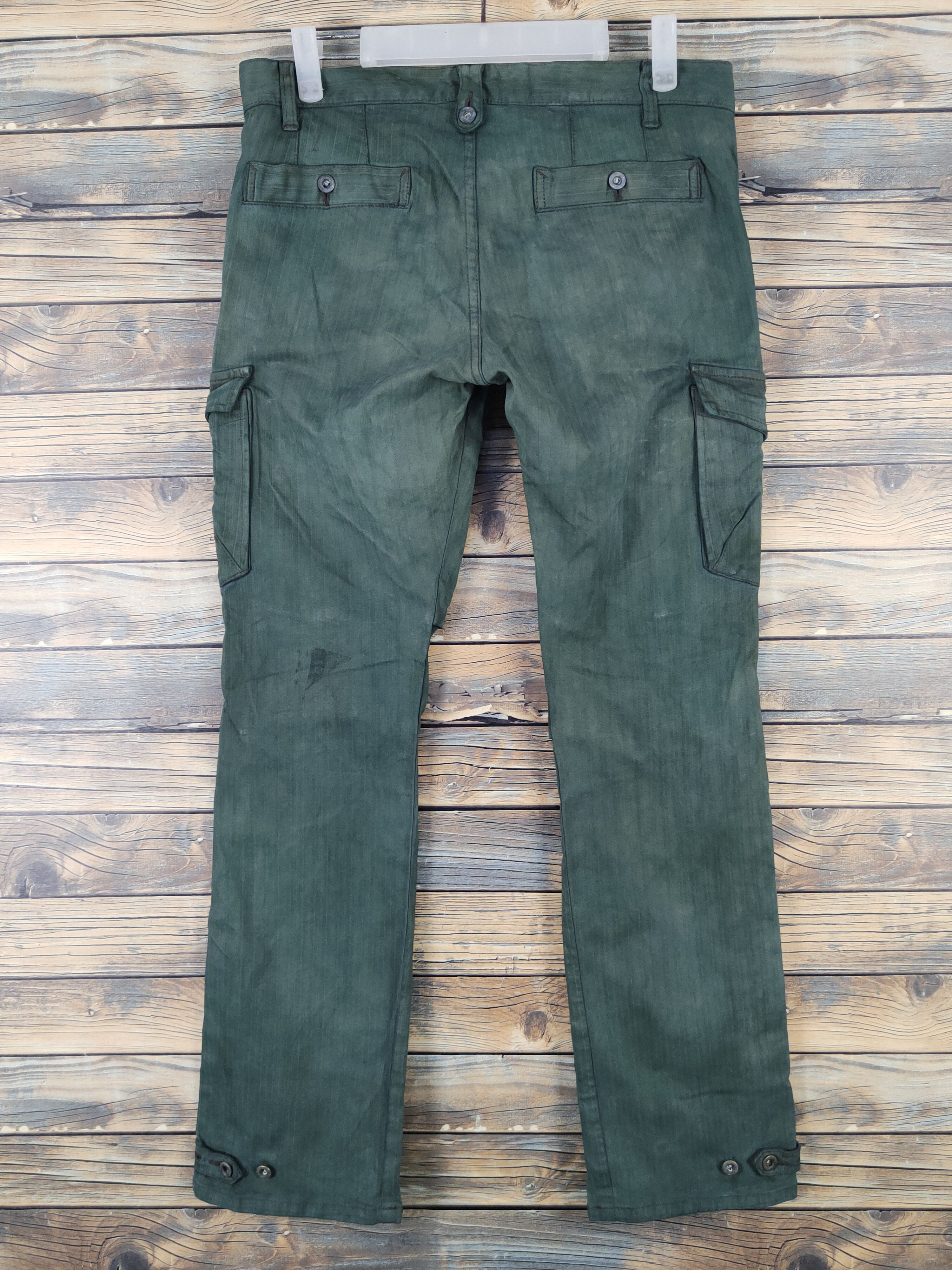 BIGI Bigi Green faded Multipocket Tactical Cargo Pants #W2099 Size US 31 - 7 Thumbnail