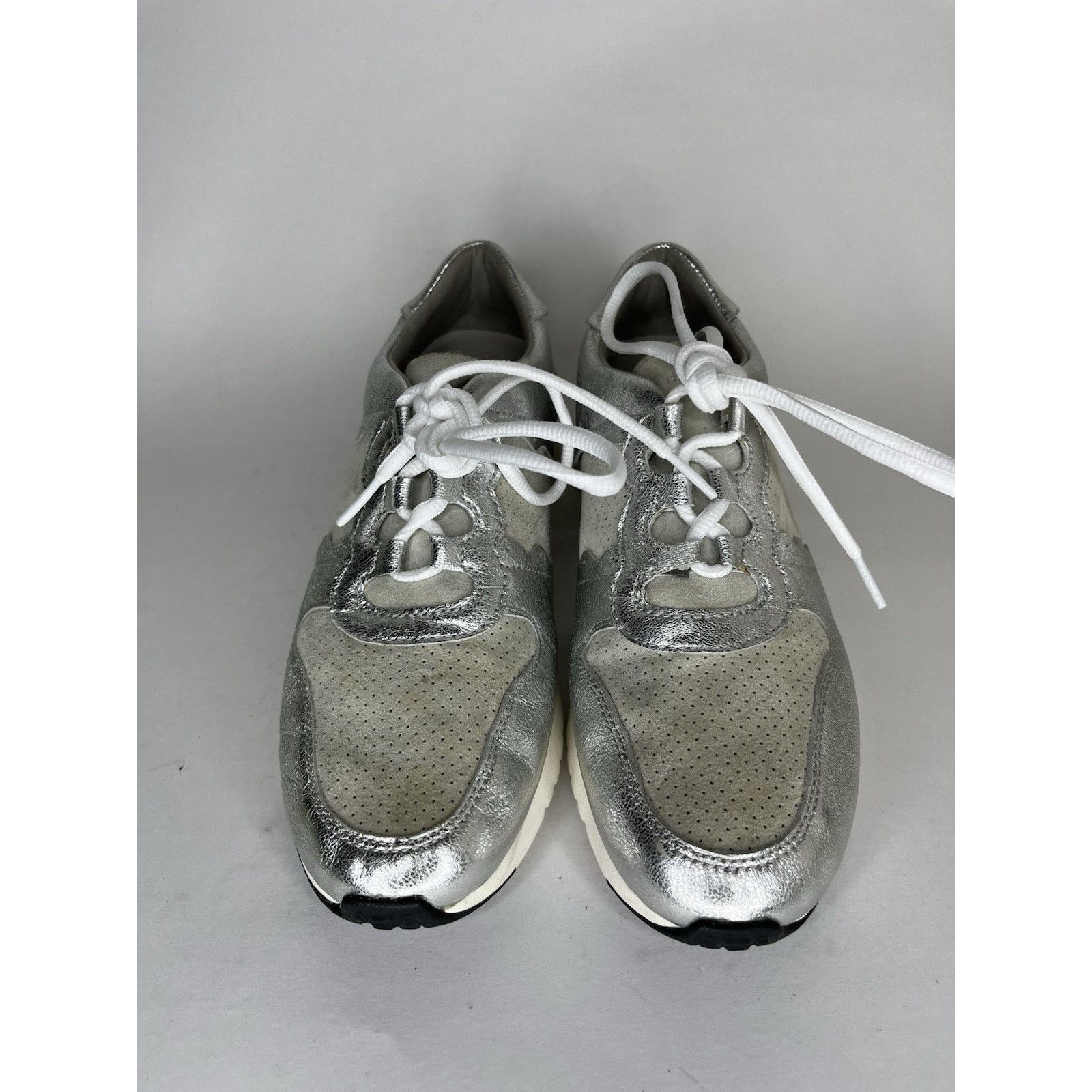 Cole Haan Cole Haan Grand Pro Silver Casual Lace Up Sneakers Shoes Wom Size US 9 / IT 39 - 9 Thumbnail