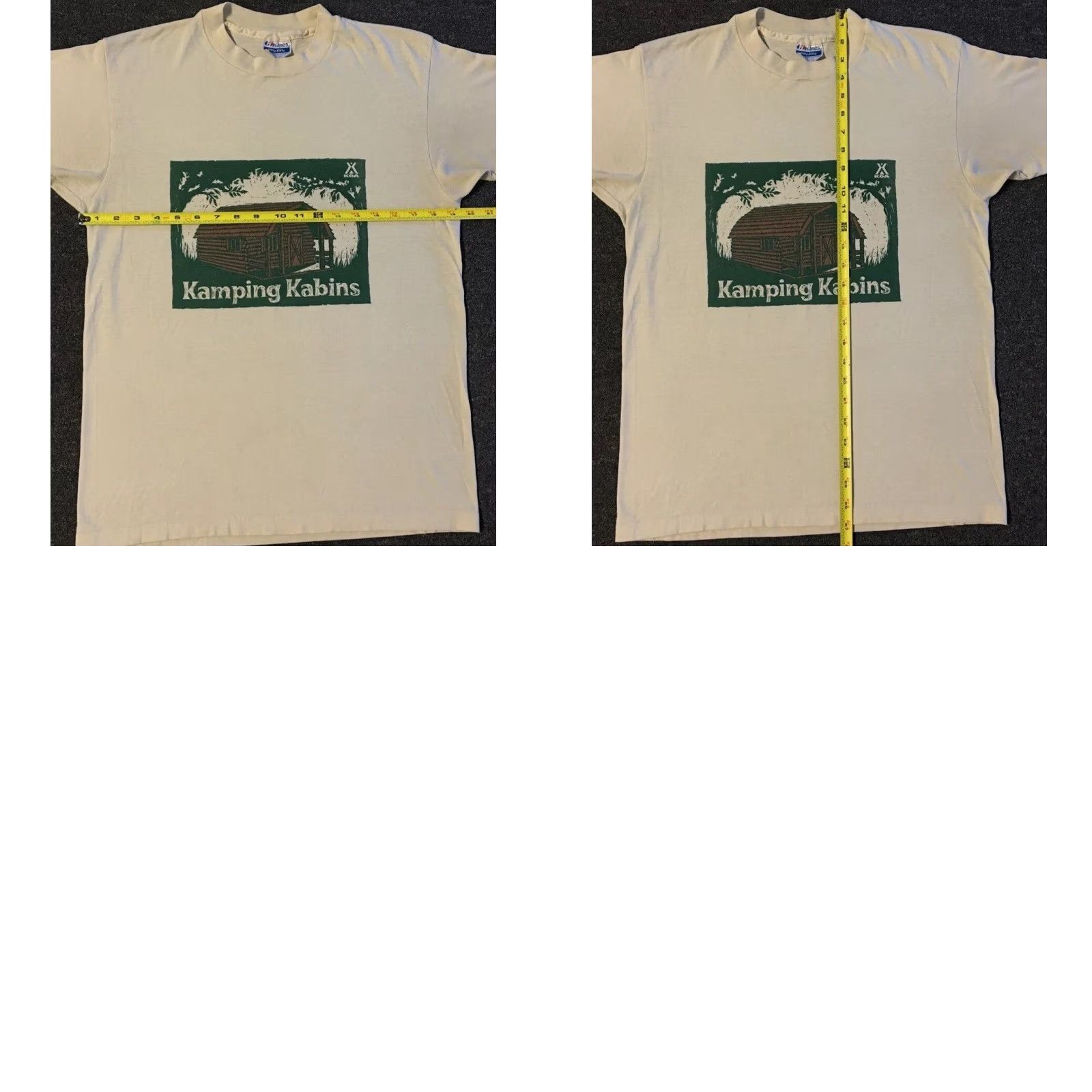 Vintage VINTAGE KOA Kamping Kabins Shirt M USA Beige 80s 90s Grunge Camping Hiking Sun Palm Trees Beach Basic Tee Mens Size US M / EU 48-50 / 2 - 9 Thumbnail