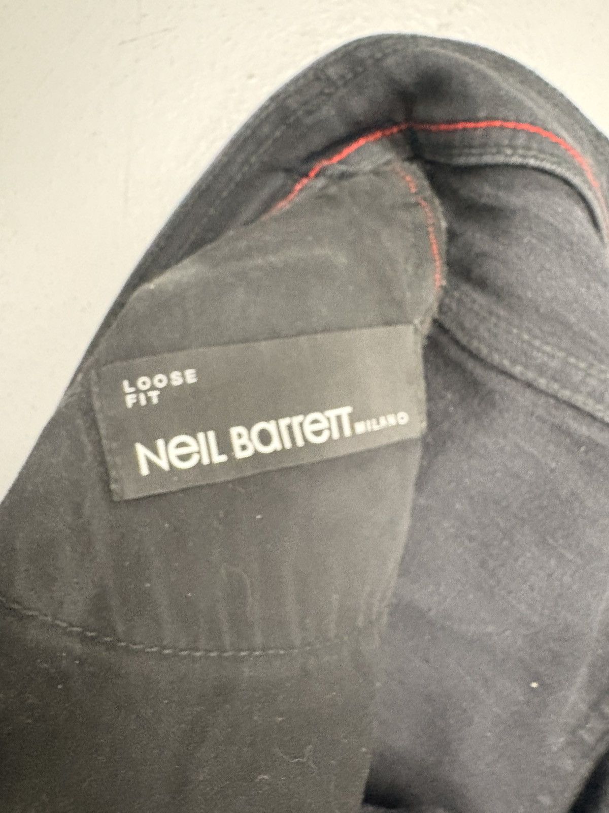 Neil Barrett Neil Barrett Fireman Loose Cargo Jeans - Black Denim Size 33 Size US 33 - 6 Thumbnail