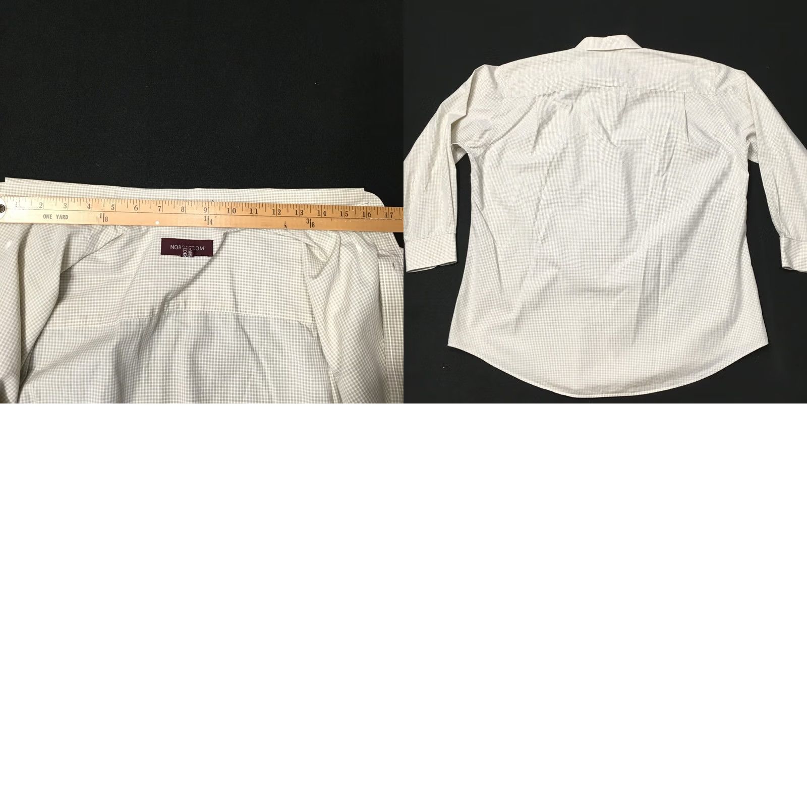 Nordstrom VINTAGE Mens John W. Nordstrom Beige Button Up Shirt 16 1/2 32-33 Geometric Non-Iron Dress Shirt Mens Size US XL / EU 56 / 4 - 8 Thumbnail