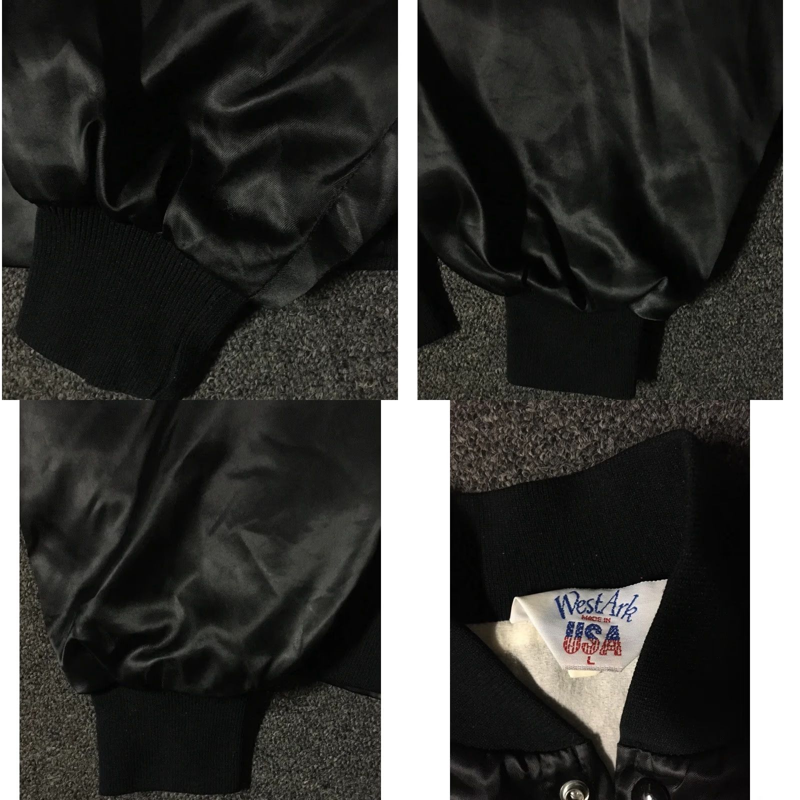 NASCAR Vtg 80s Chevrolet Heartbeat Of America Satin Jacket L Racing Car NASCAR Grunge - Driving Bomber Jacket Mens Black Satin 80s USA Racing Car Retro Size US L / EU 52-54 / 3 - 9 Thumbnail