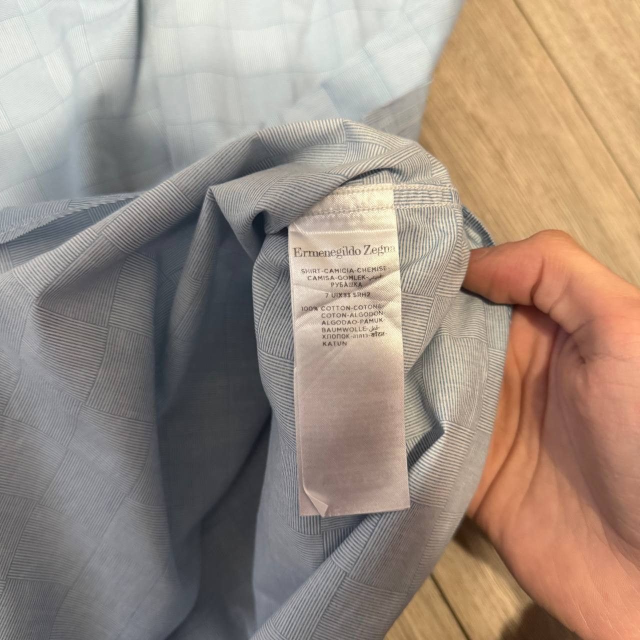 Ermenegildo Zegna ermengildo zegna shirt mens XL check Blue Size US XL / EU 56 / 4 - 5 Thumbnail