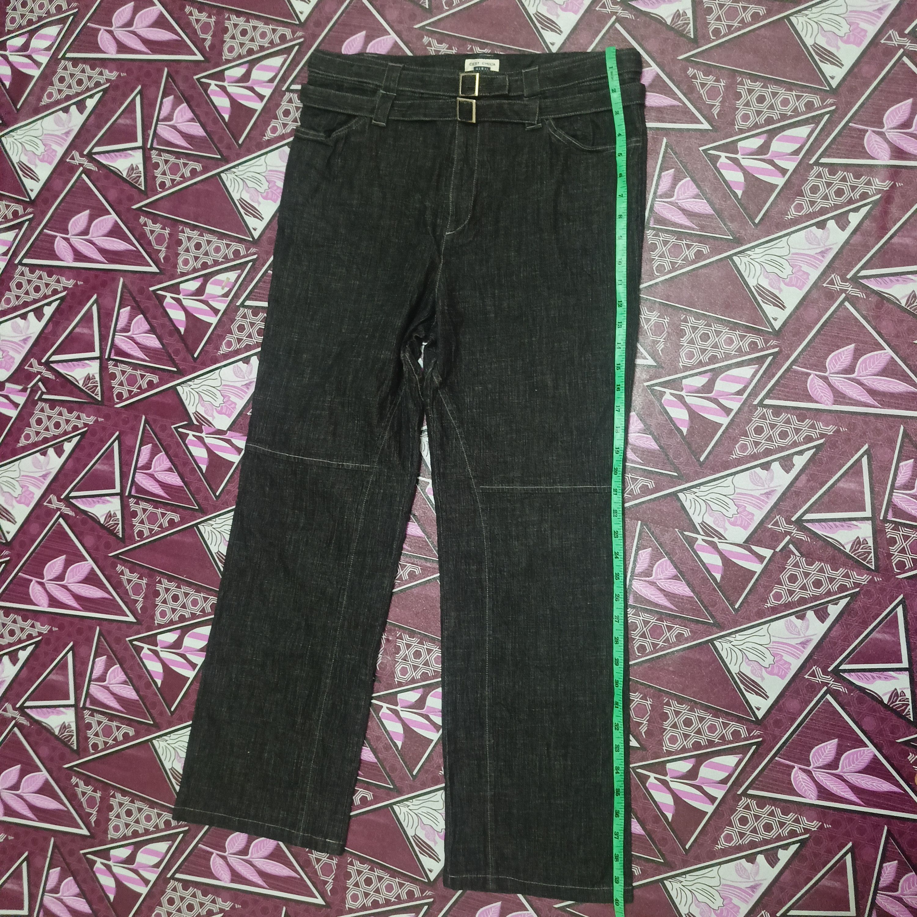 Designer × Japanese Brand 💥90s Japanese Cest Chica Bleu Double belt Baggy pants Size US 32 / EU 48 - 22 Thumbnail