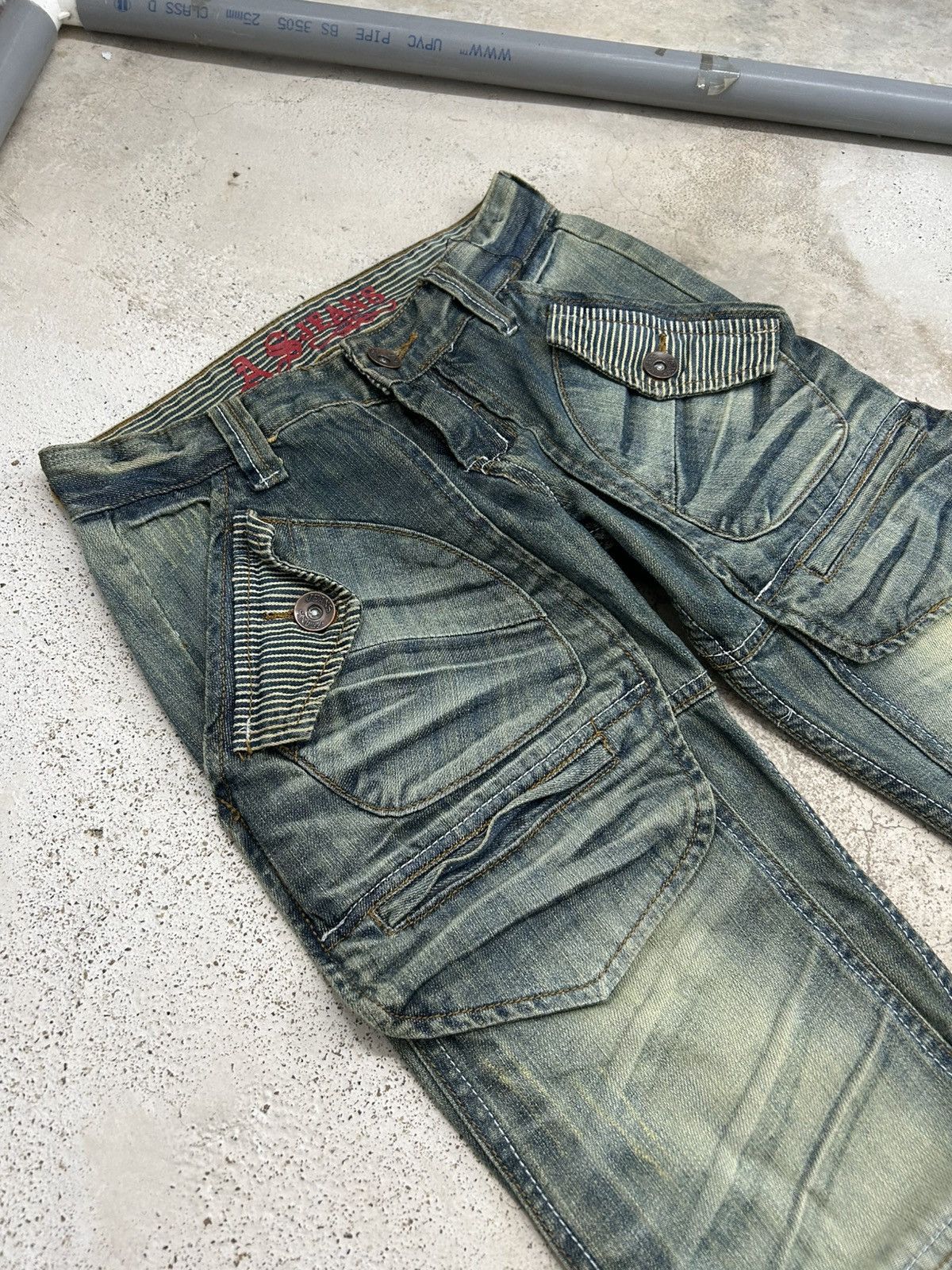 Hysteric Glamour Vintage Campus Crew Mud Washed Whisker Low Rise Size 27" / US 4 / IT 40 - 5 Thumbnail