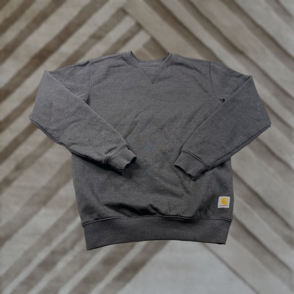 Carhartt VINTAGE Carhartt Sweatshirt Crewneck Pullover Gray Mens XS Regular Long Sleeve Cotton Polyester Workout Outdoor Work Heavyweight Stretch Size US XS / EU 42 / 0 - 1 Thumbnail