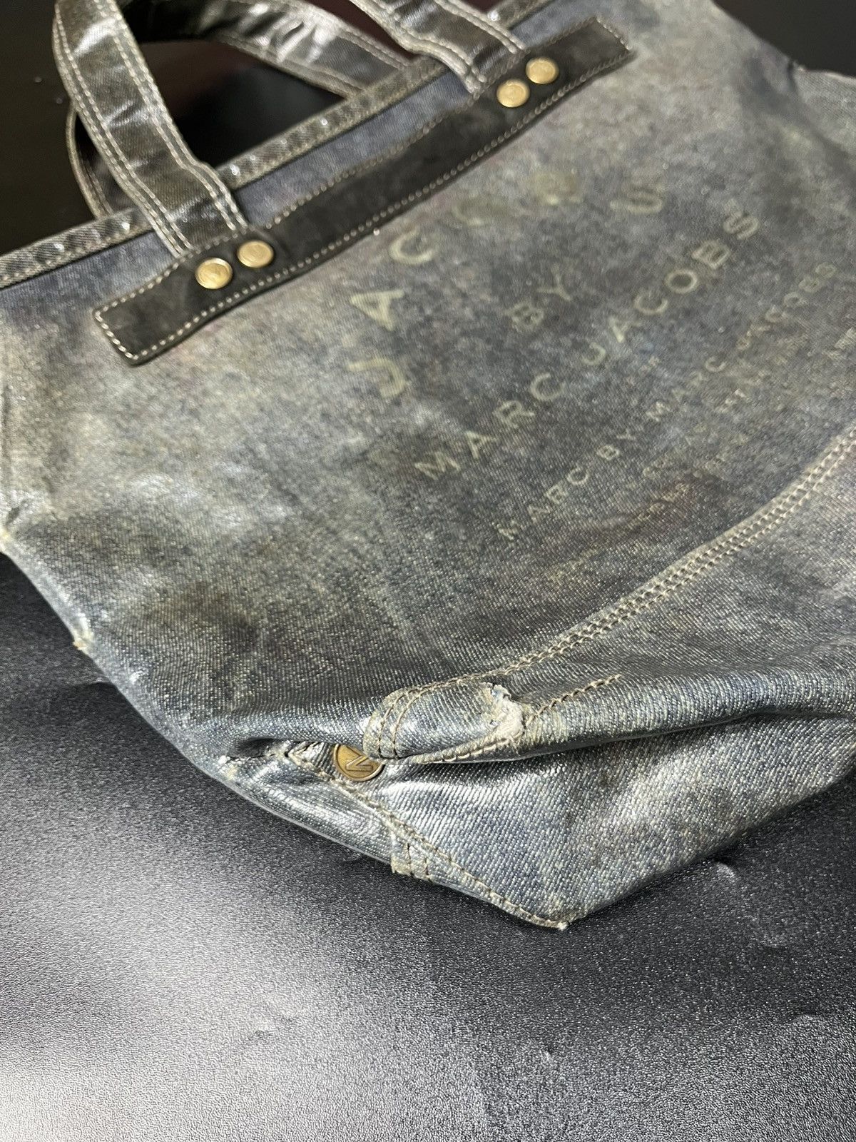 Designer × Heaven by Marc Jacobs × Marc Jacobs Rare Marc Jacobs Tote bag Jeans leather Size ONE SIZE - 3 Thumbnail