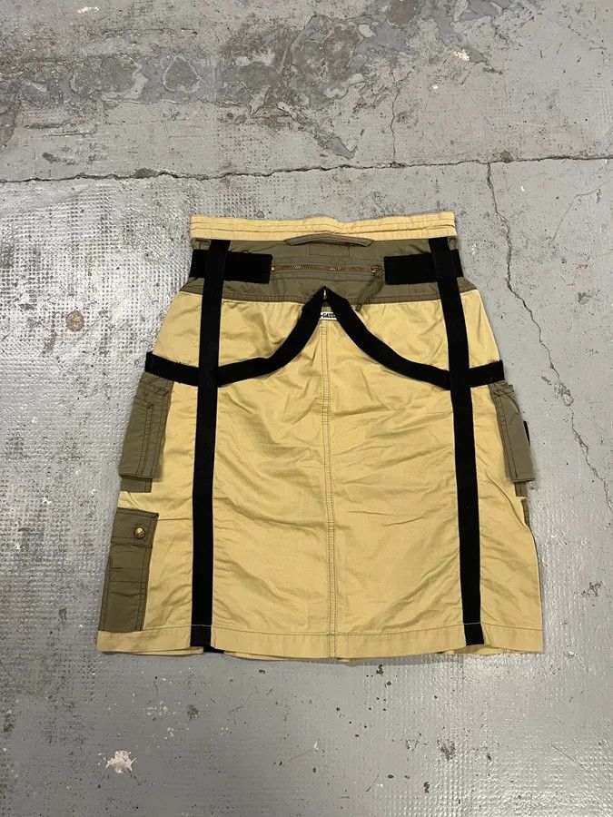 Jean Paul Gaultier AW2003 Jean Paul Gaultier Cargo Bondage Beige Skirt Size 27" / US 4 / IT 40 - 8 Thumbnail