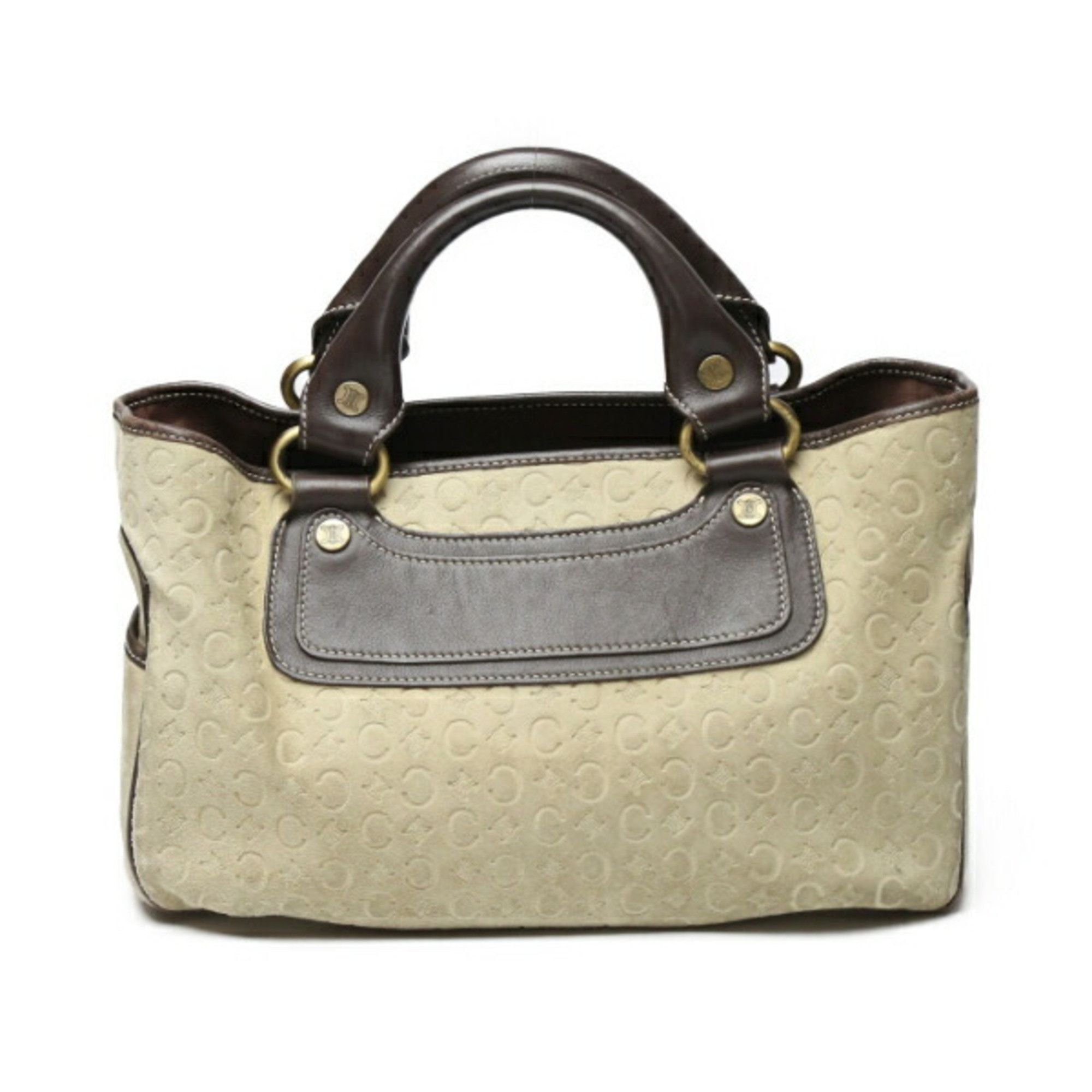 image of Celine Suede Celine Boogie Bag Beige Handbag, Women's