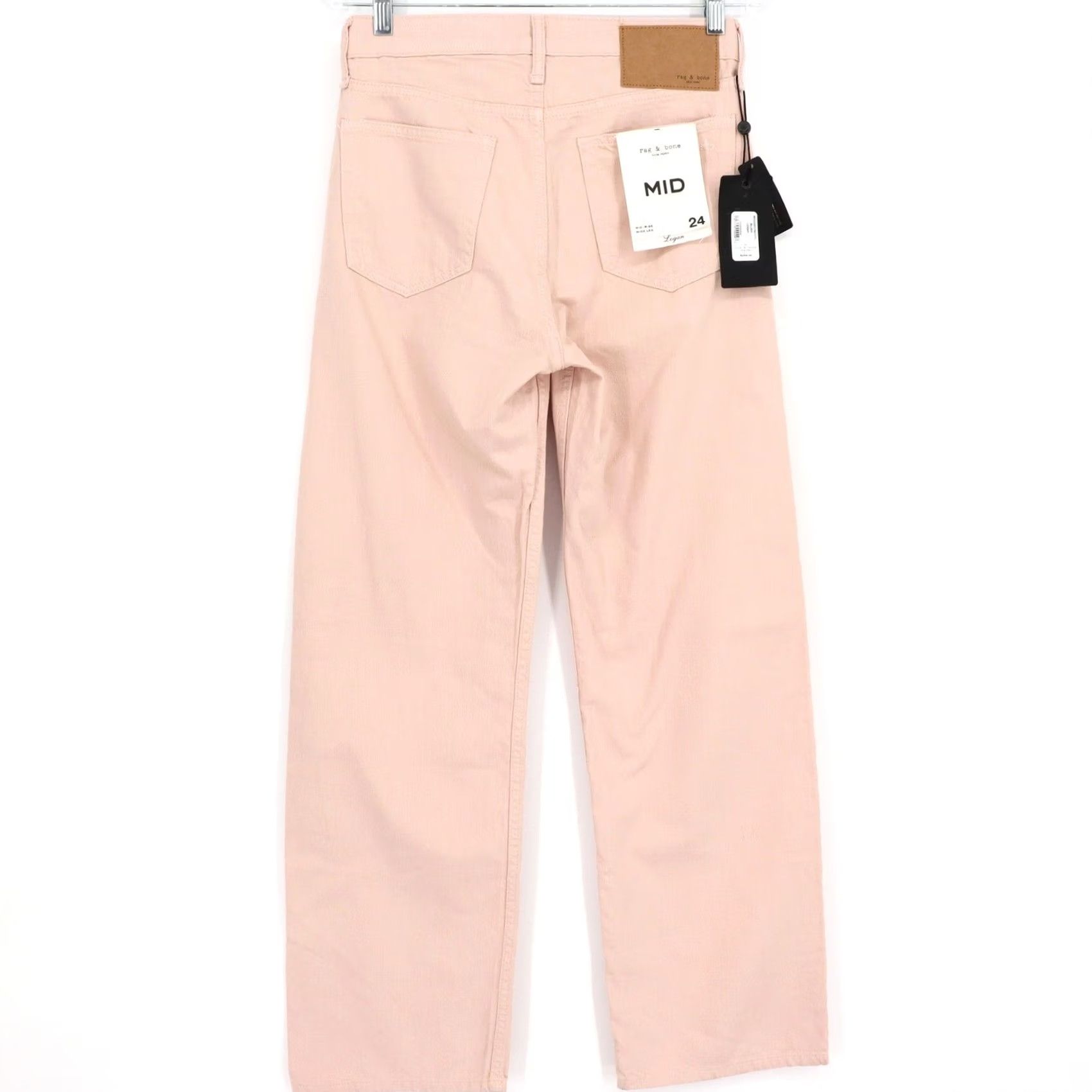 Rag & Bone VINTAGE? No — Rag & Bone Jeans Logan Mid-Rise Wide Leg Blush Pink 24 NWT Women’s Dark? Pink 24 Rag & Bone Logan Jeans Wide Leg 5-Pocket Womens W DD?? Size 42" / US 20 - 2 Thumbnail