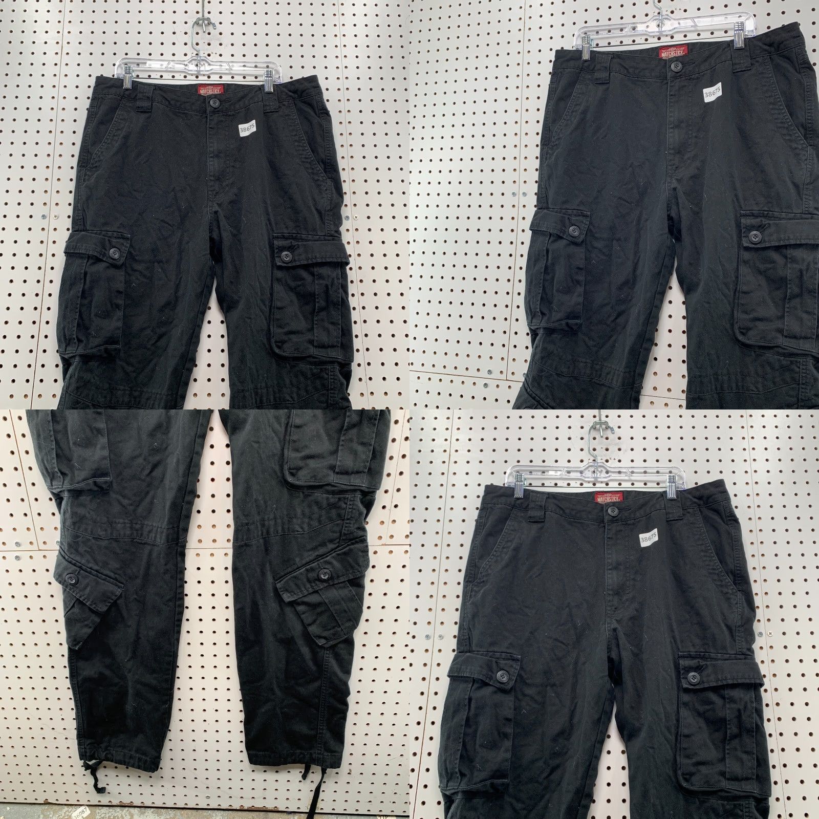 Vintage VINTAGE Matchstick Cargo Pants Black Mens Utility Pocket Size 38x31 Skateboard Size US 38 / EU 54 - 8 Thumbnail